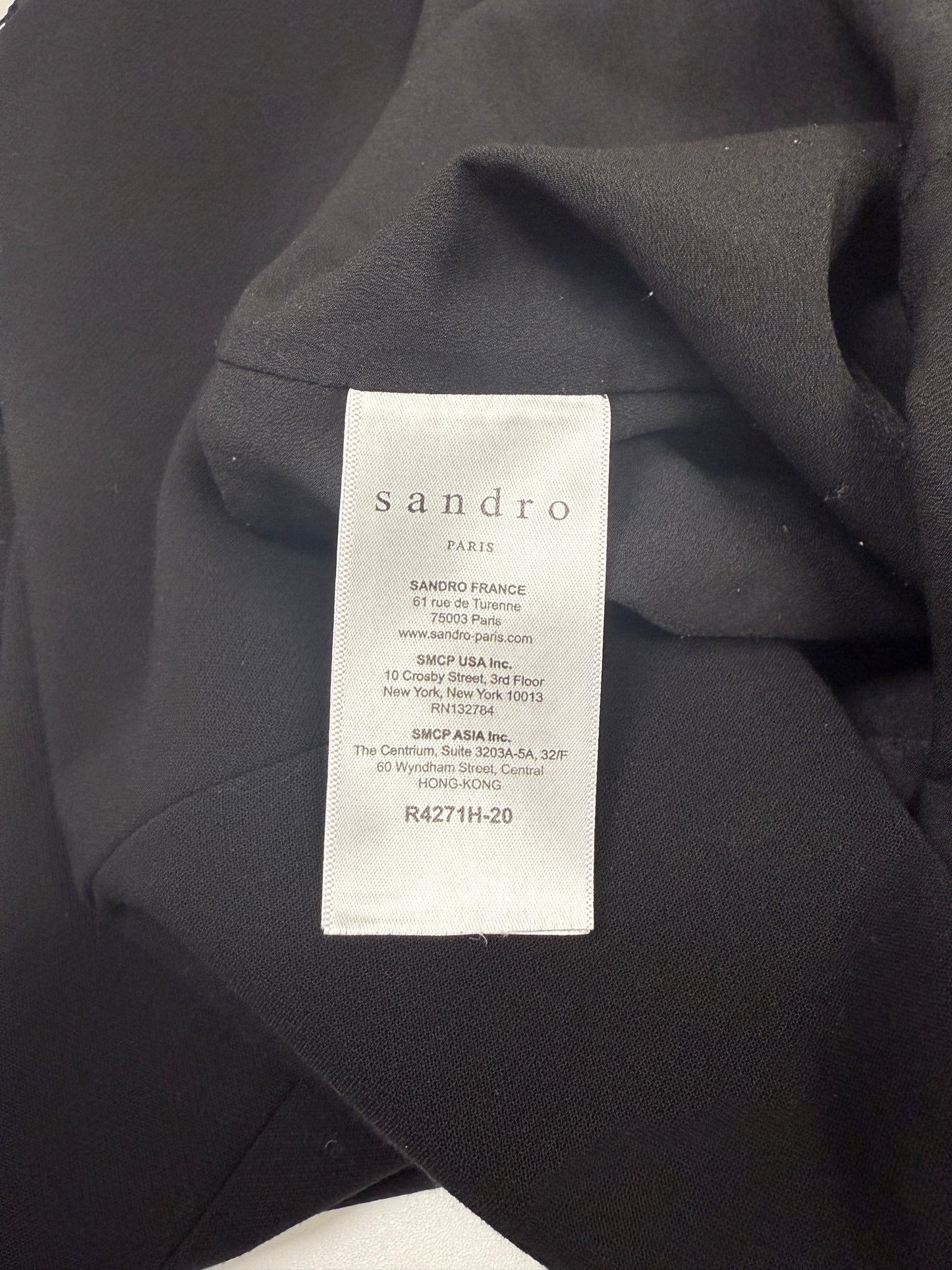 GREENIES Sandro Black Lace Long Sleeve Dress