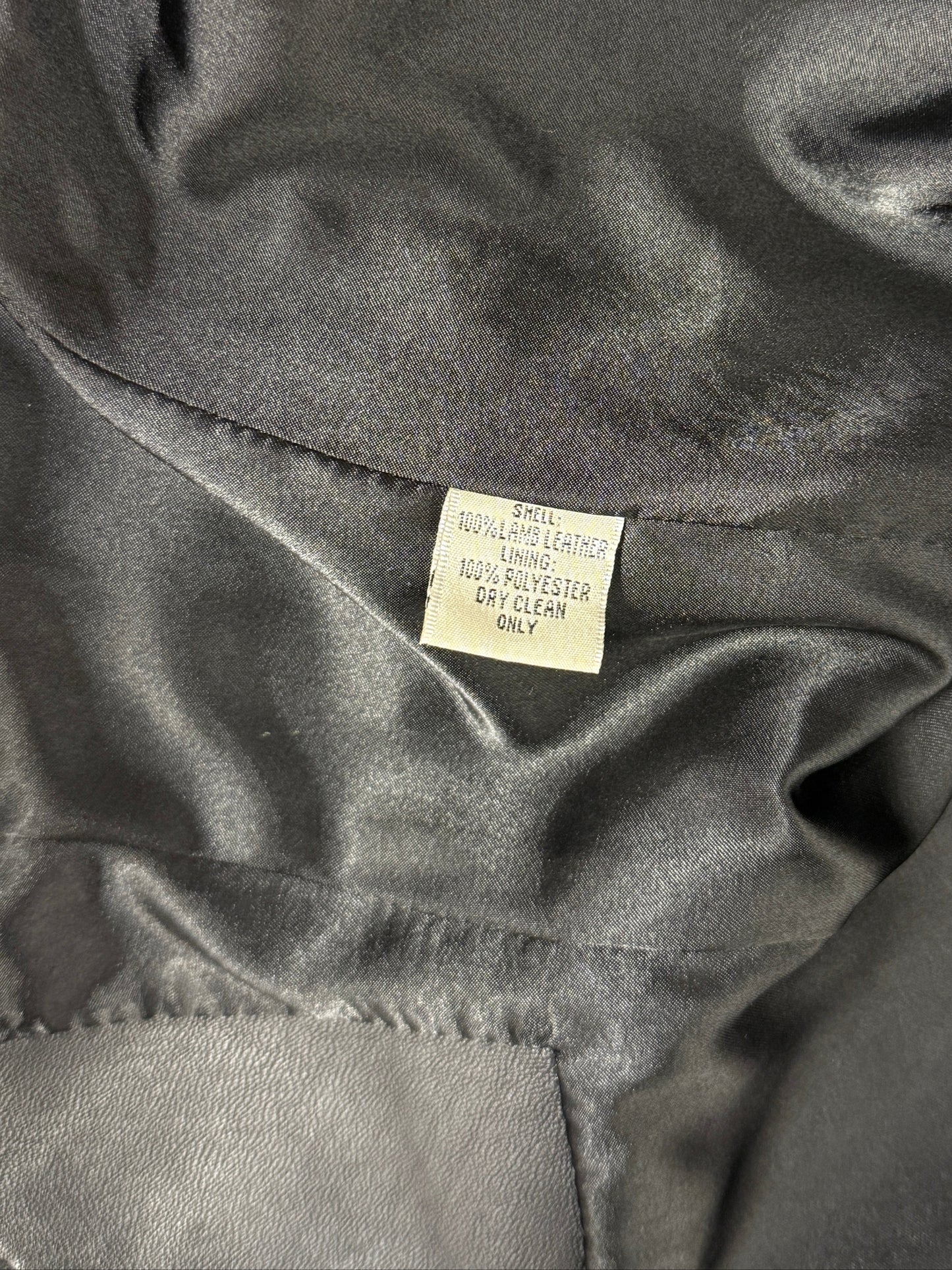 Black Lamb‑Leather Jacket with Plush Fur Collar - GREENIES