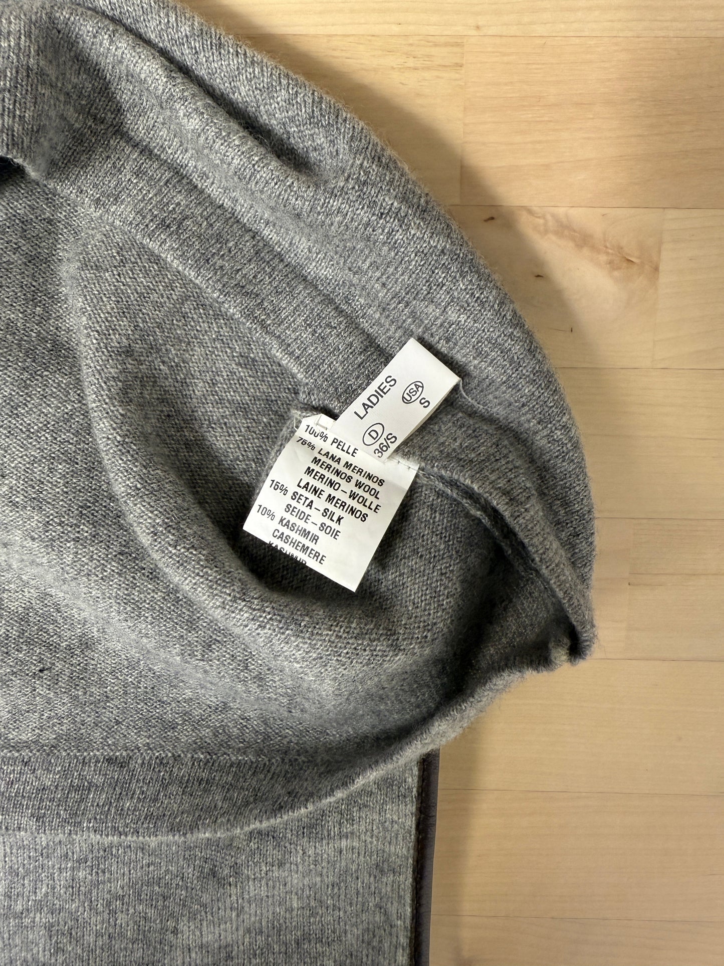 Grey Sleeveless Merino Turtleneck Sweater - GREENIES