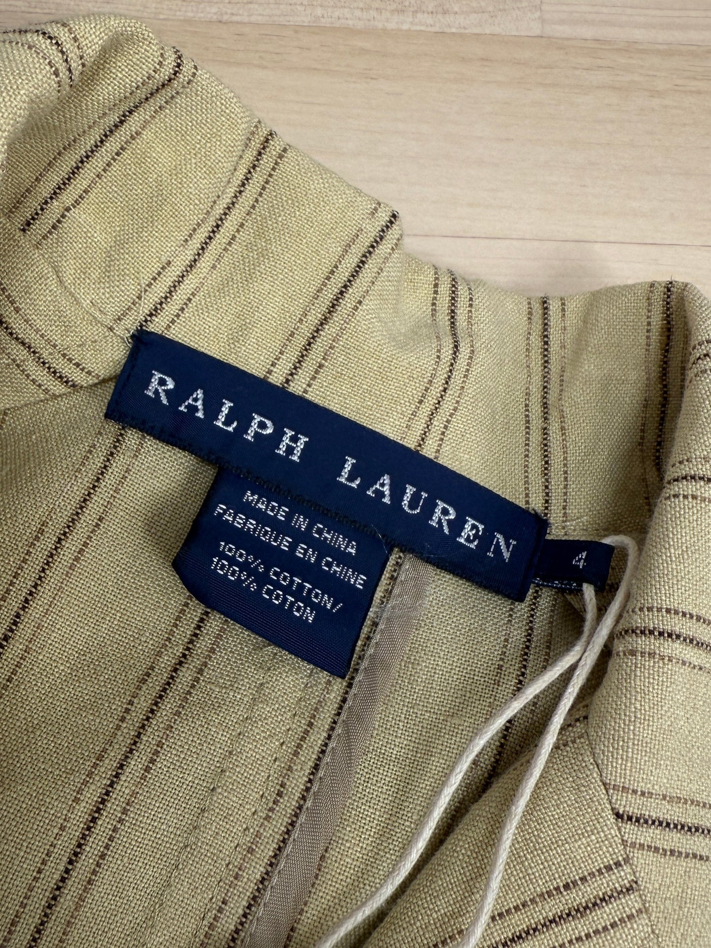 Sand Stripe Cotton Duster Blazer - GREENIES