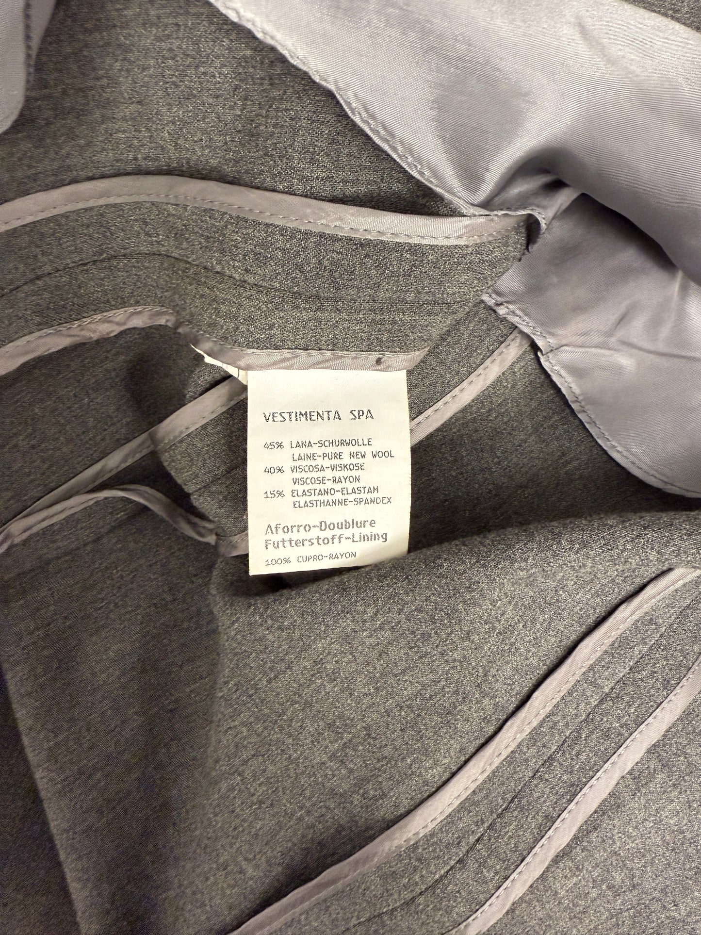 Tailored Mandarin‑Collar Gray Double‑Breasted Suit - GREENIES