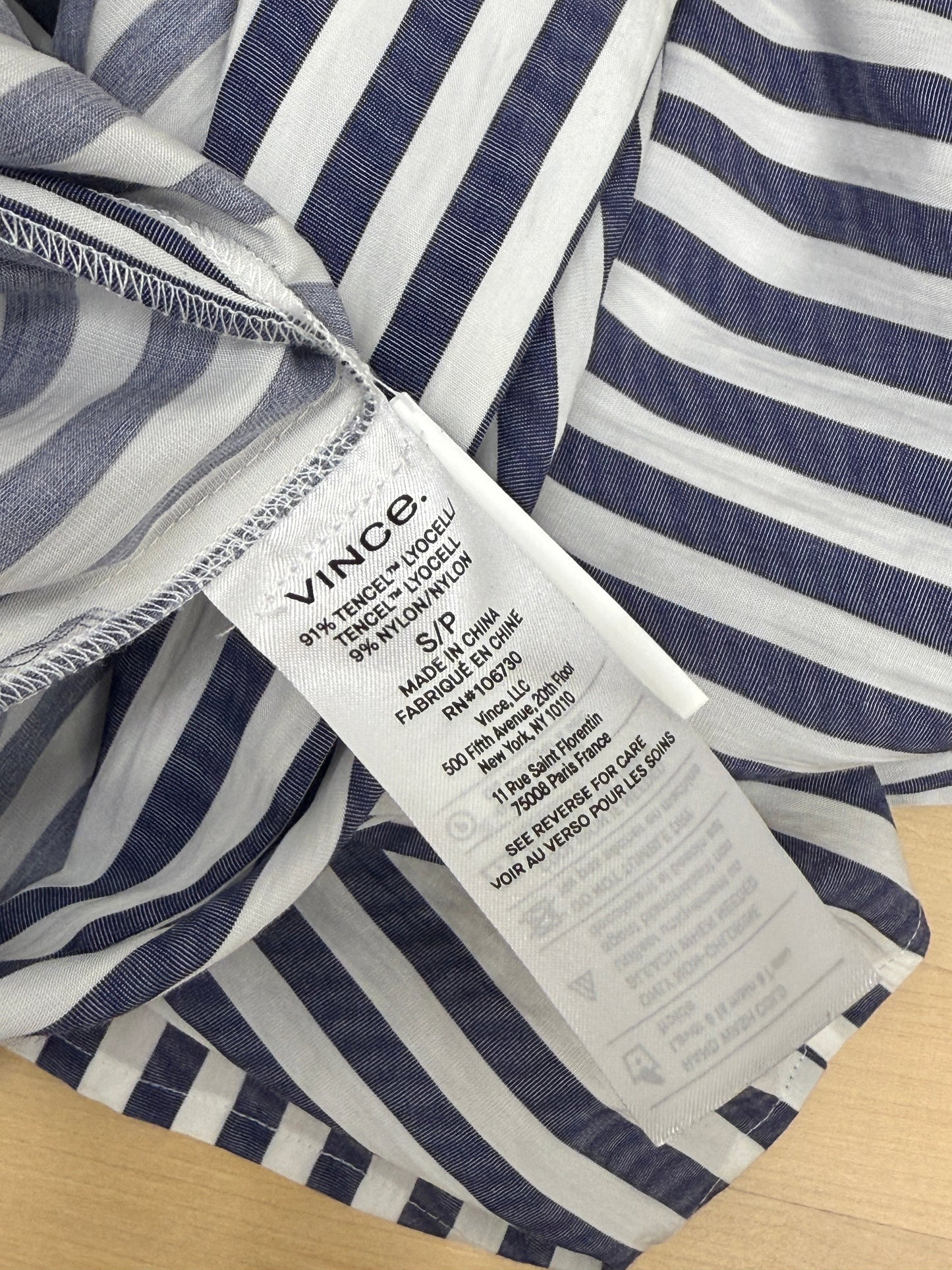 Navy White Striped Relaxed Shirt - GREENIES