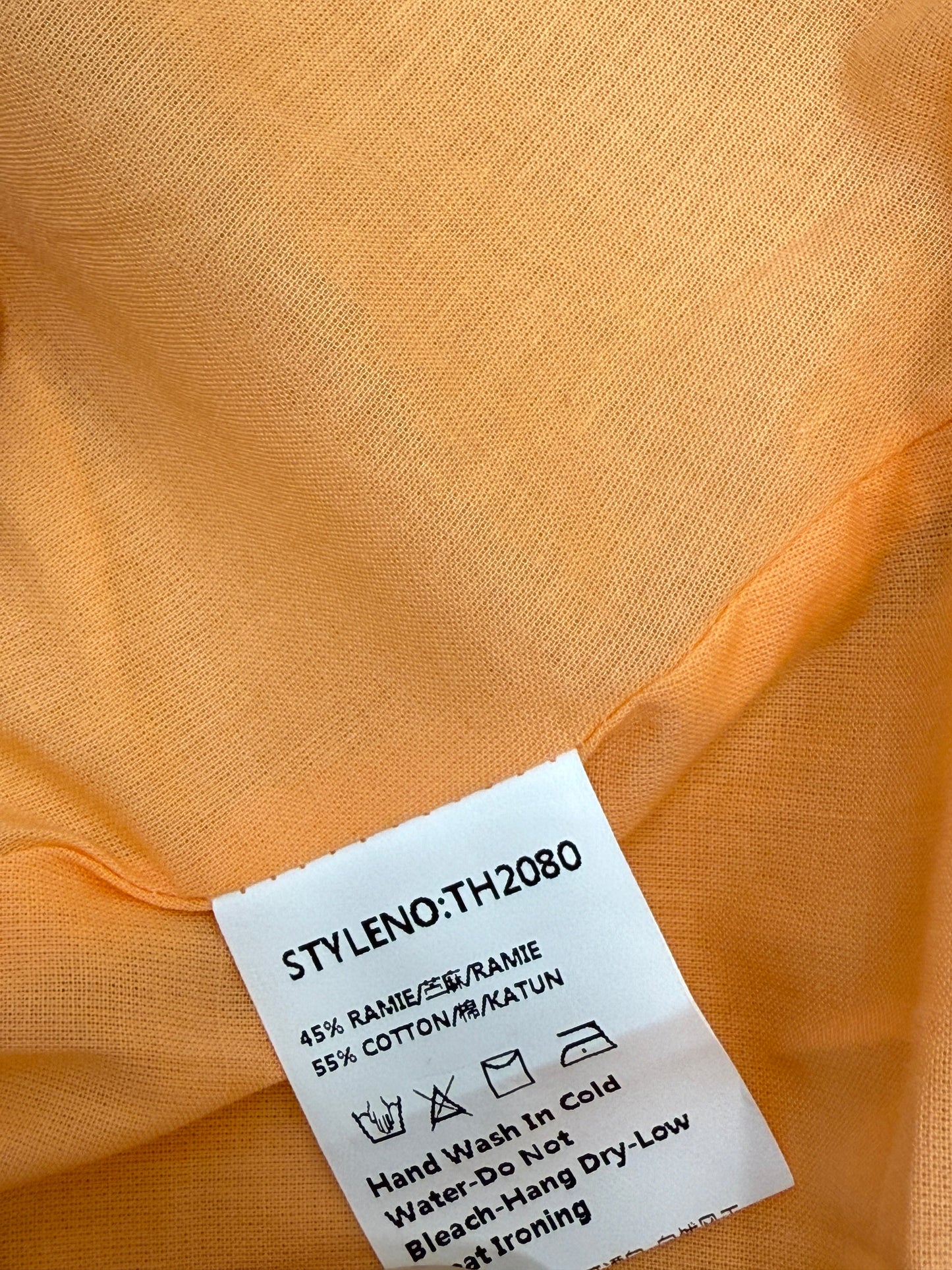 Orange Pleated Spaghetti Strap One-Piece - GREENIES