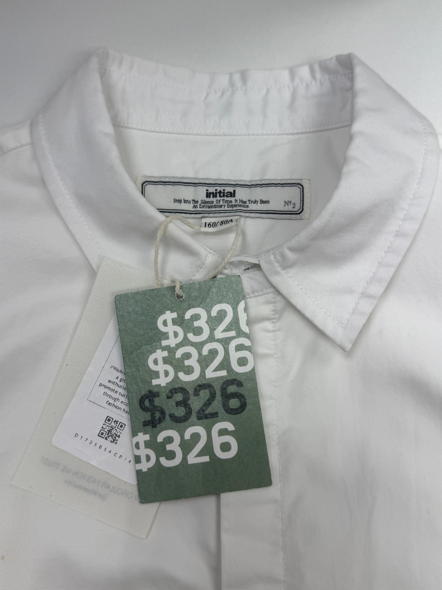 GREENIES initial White Oversized Long Shirt Dress