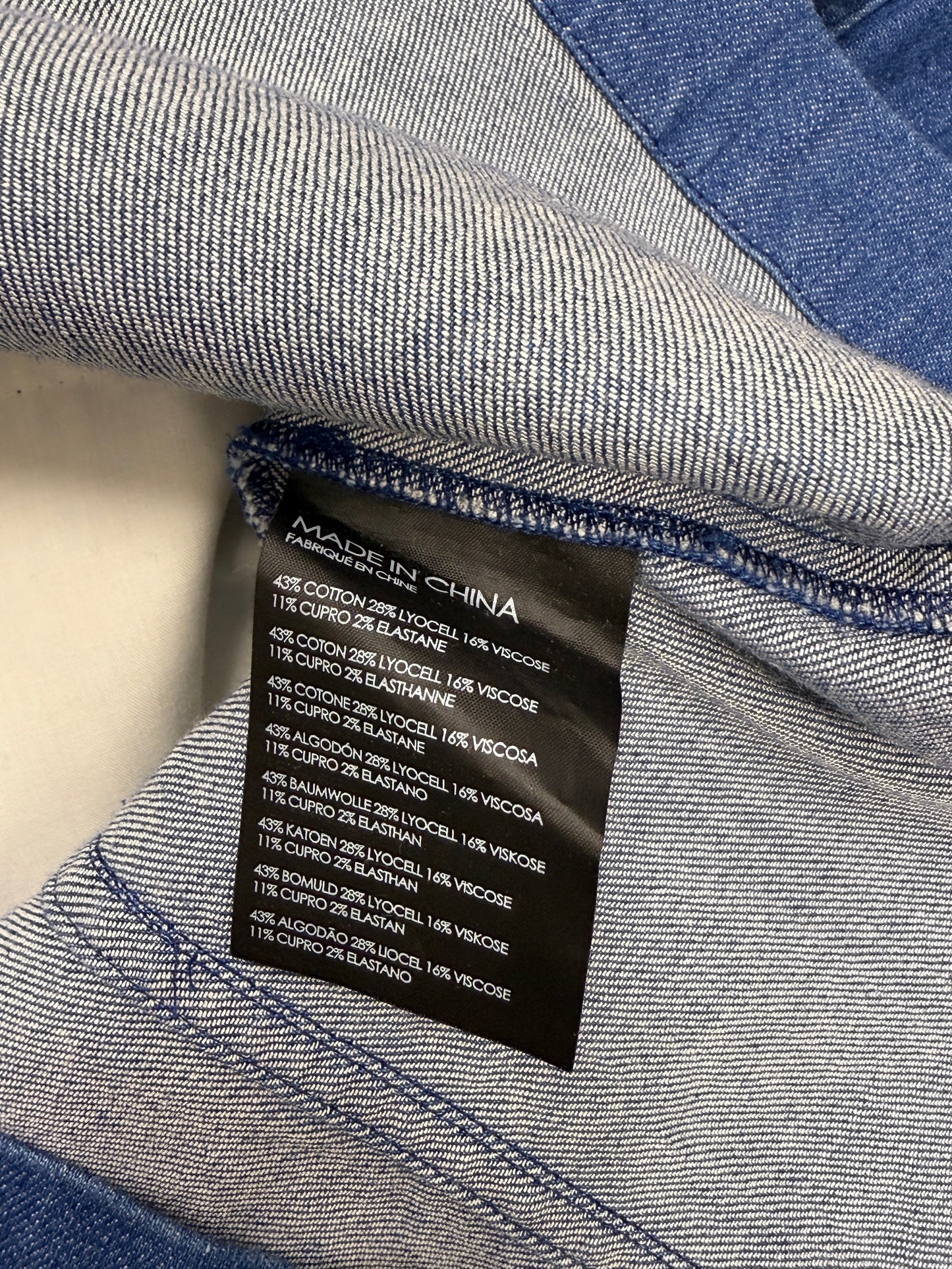 Denim Blue Zipper Front Mini Dress - GREENIES