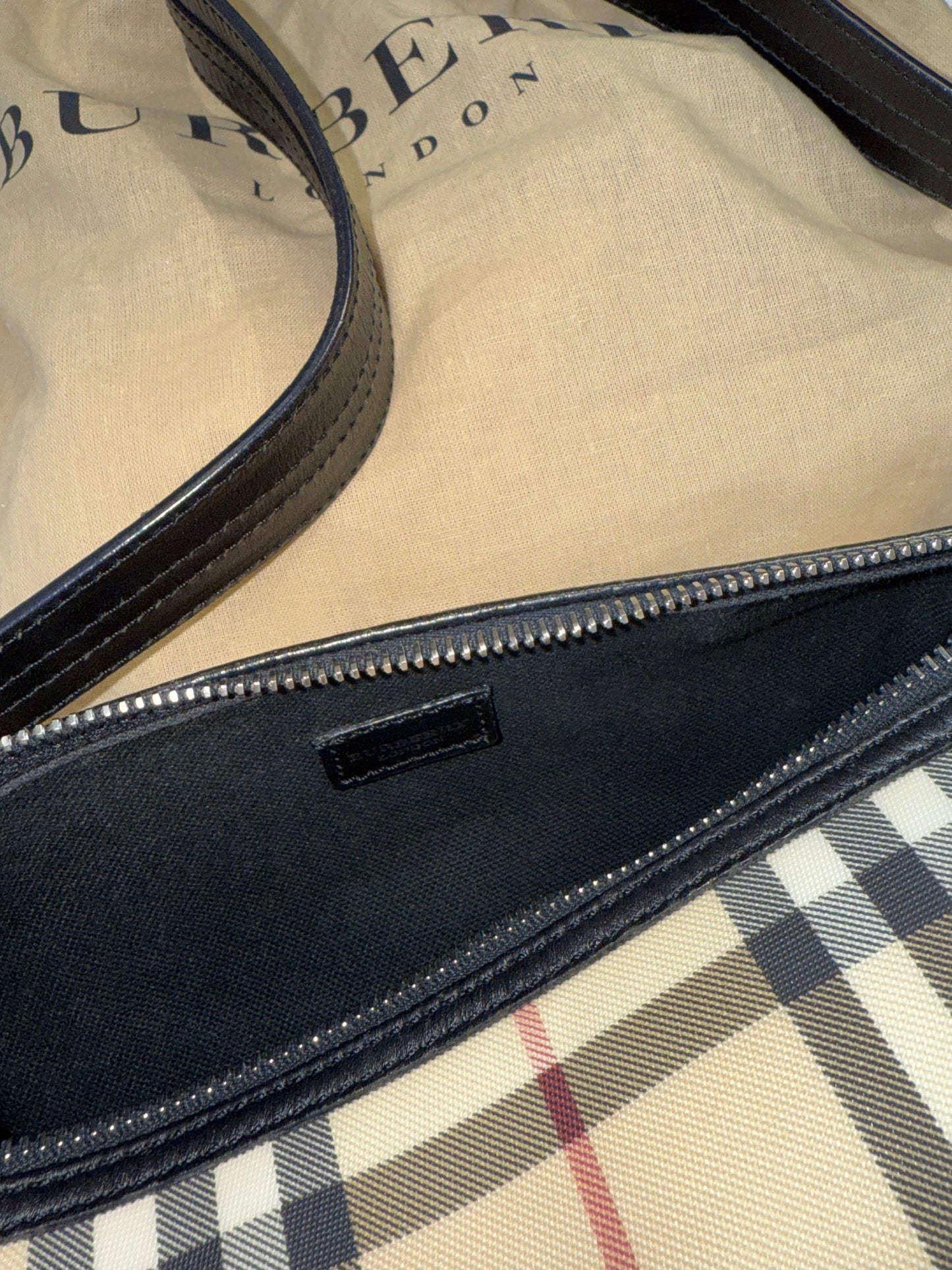 Beige Checkered Barrel Crossbody - GREENIES