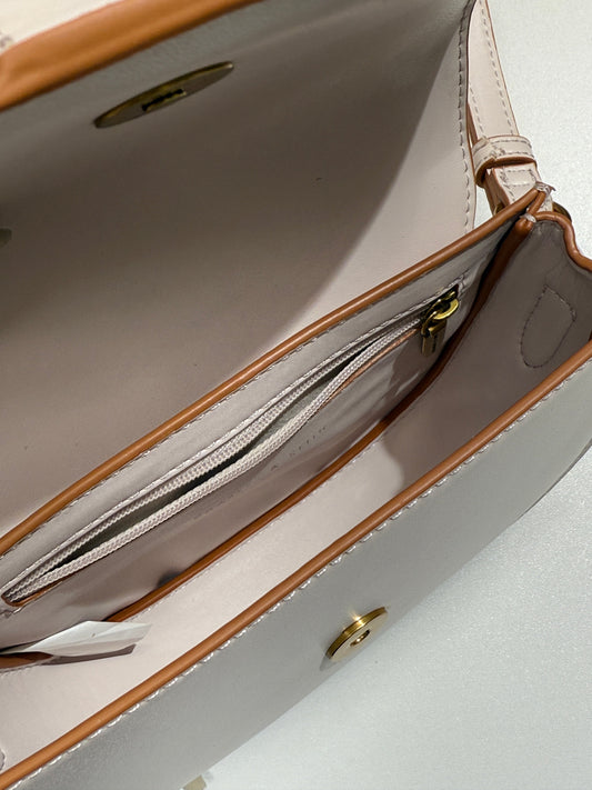 Blush Saddle Bag with Gold Buckle - GREENIES