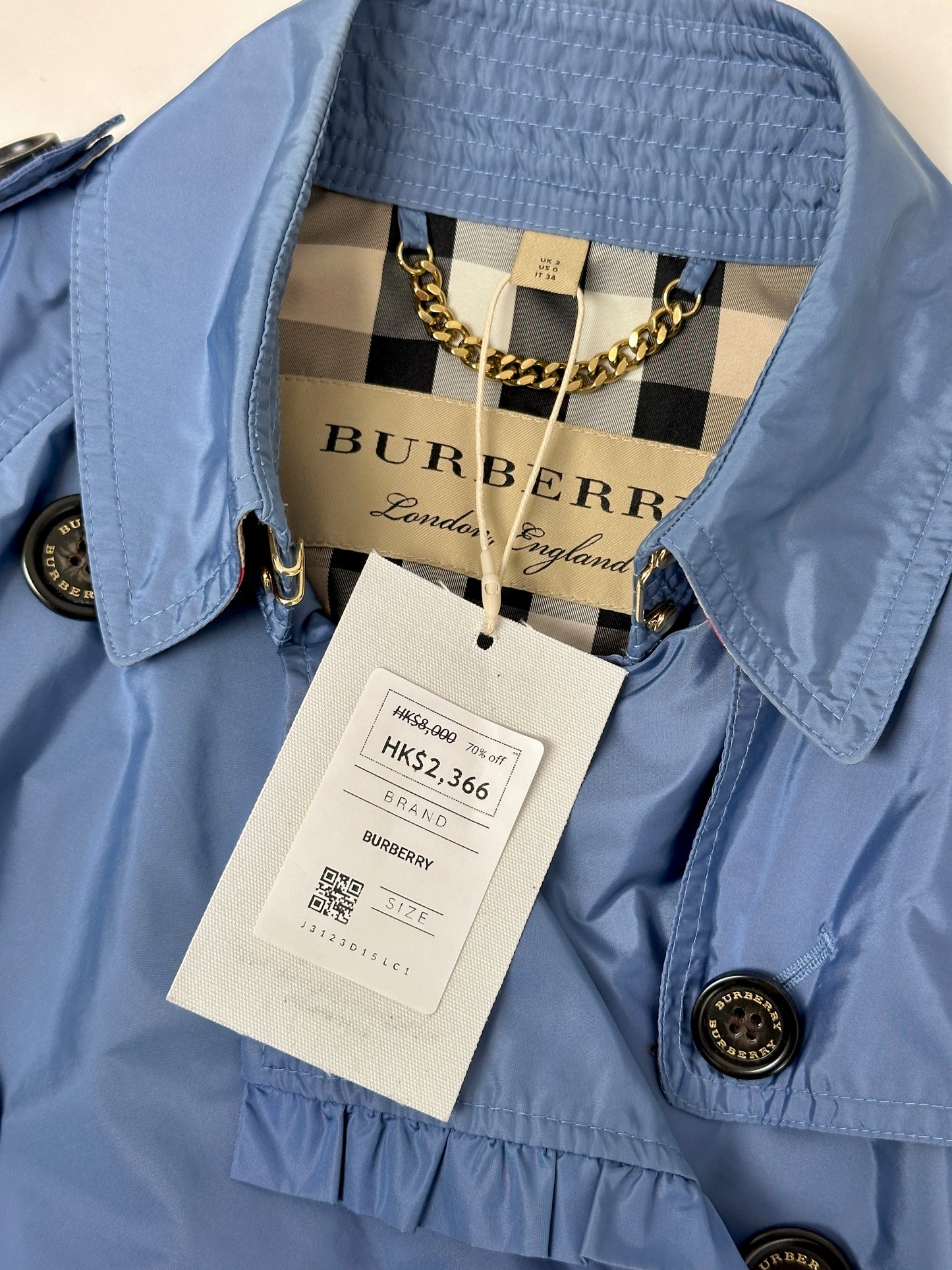 Heritage Silk Trench Coat in Blue - GREENIES