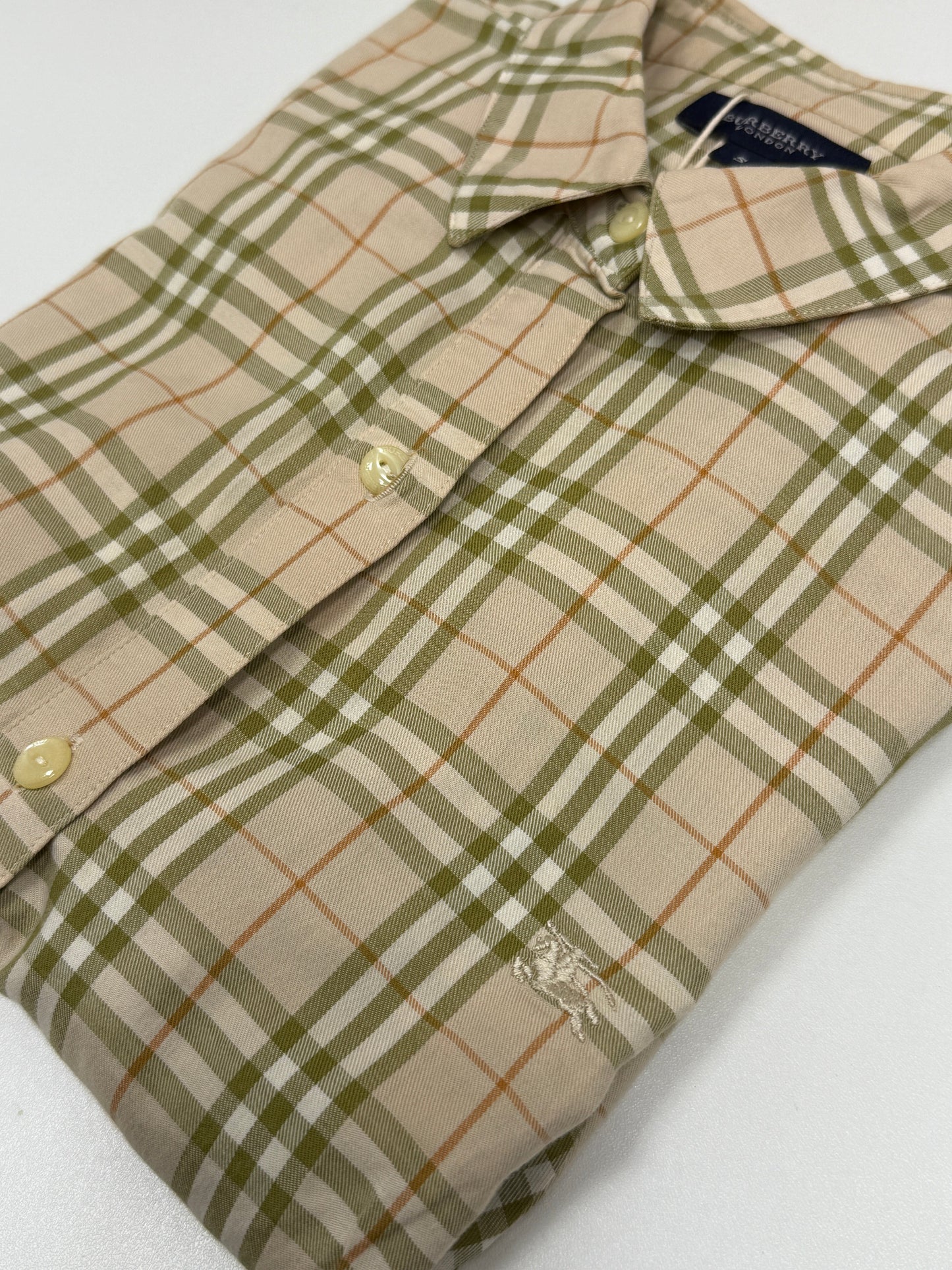 Beige Green Checkered Short Sleeve Shirt - GREENIES