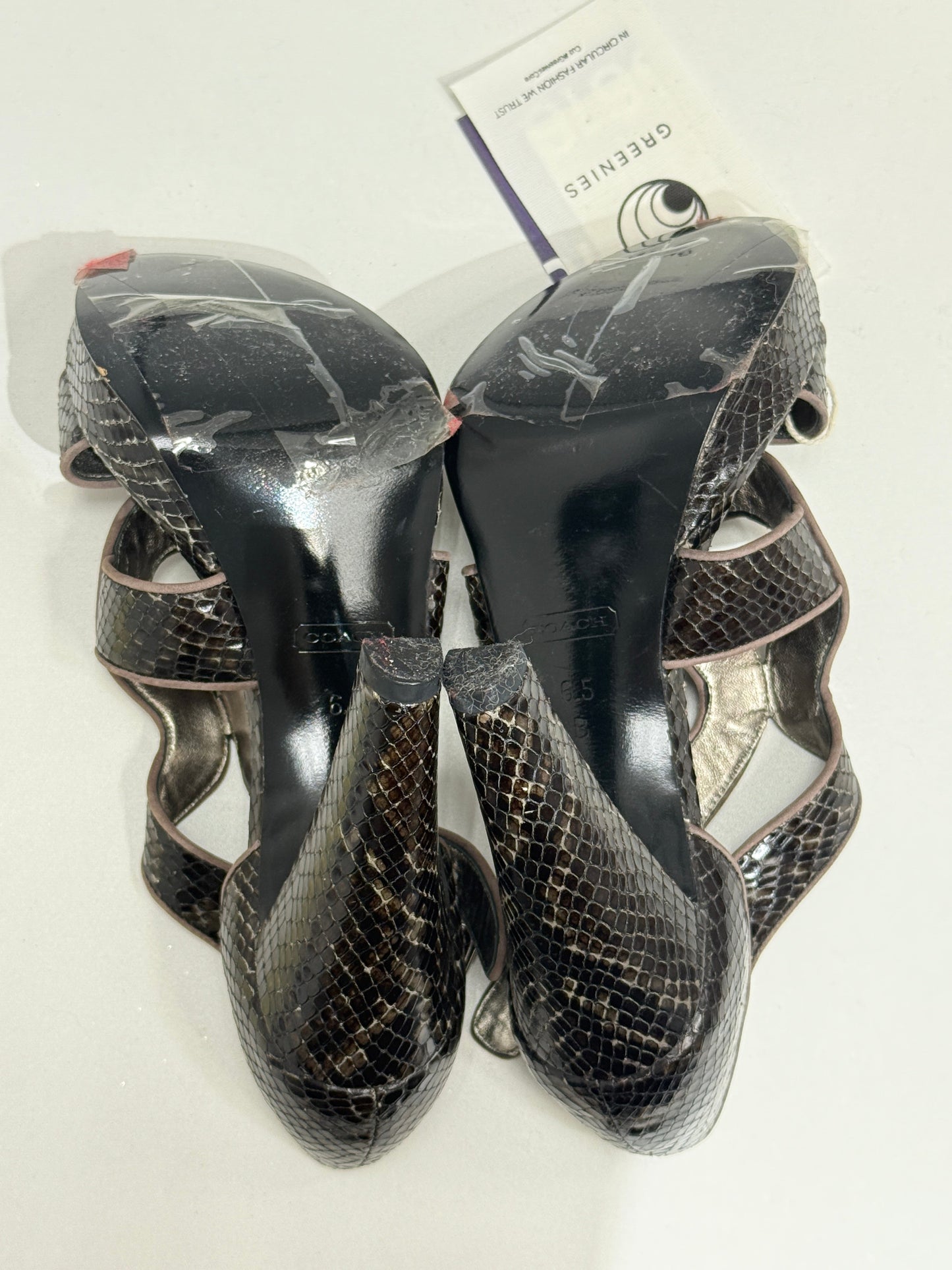 Snakeskin Cutout High Heel - GREENIES