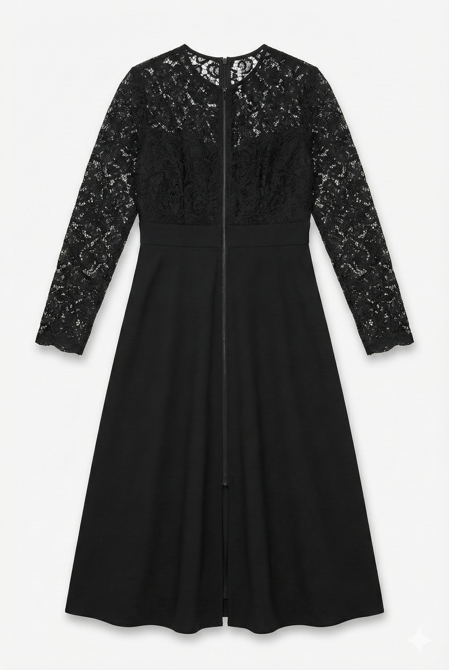 Black Lace Long Sleeve Dress