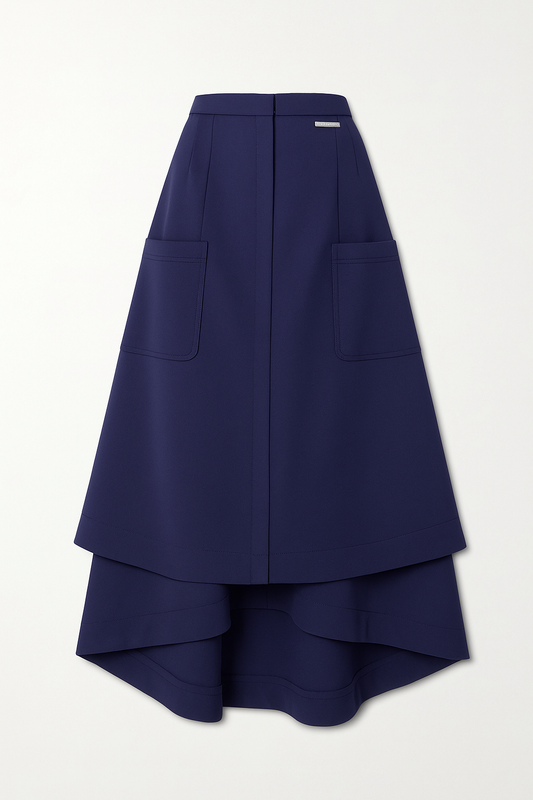 Midi Skirt with Pockets in Navy - GREENIES