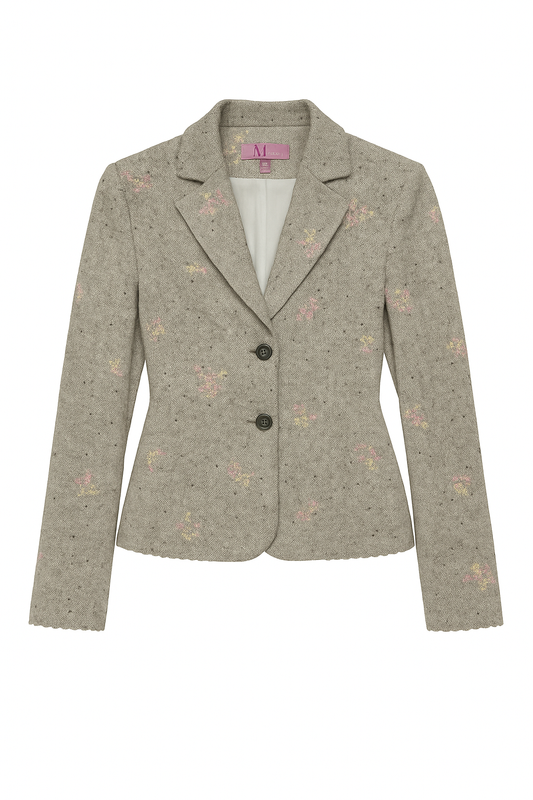 Elegant Women's Grey Blazer - GREENIES