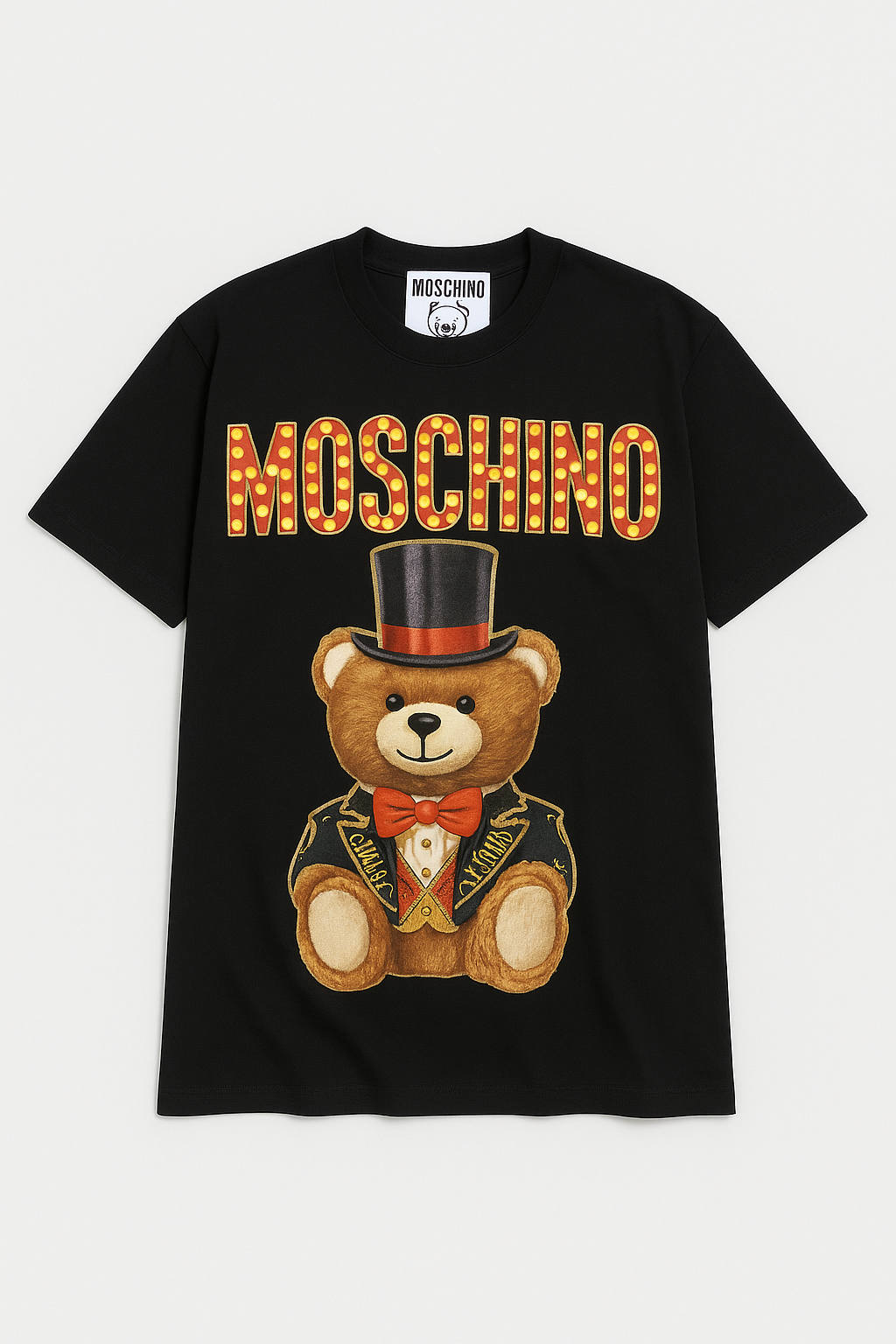 Black Graphic Tee with Bear Print - GREENIES