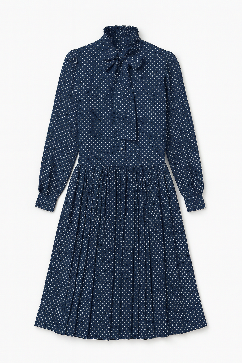 Navy Polka Dot Pleated Set - GREENIES