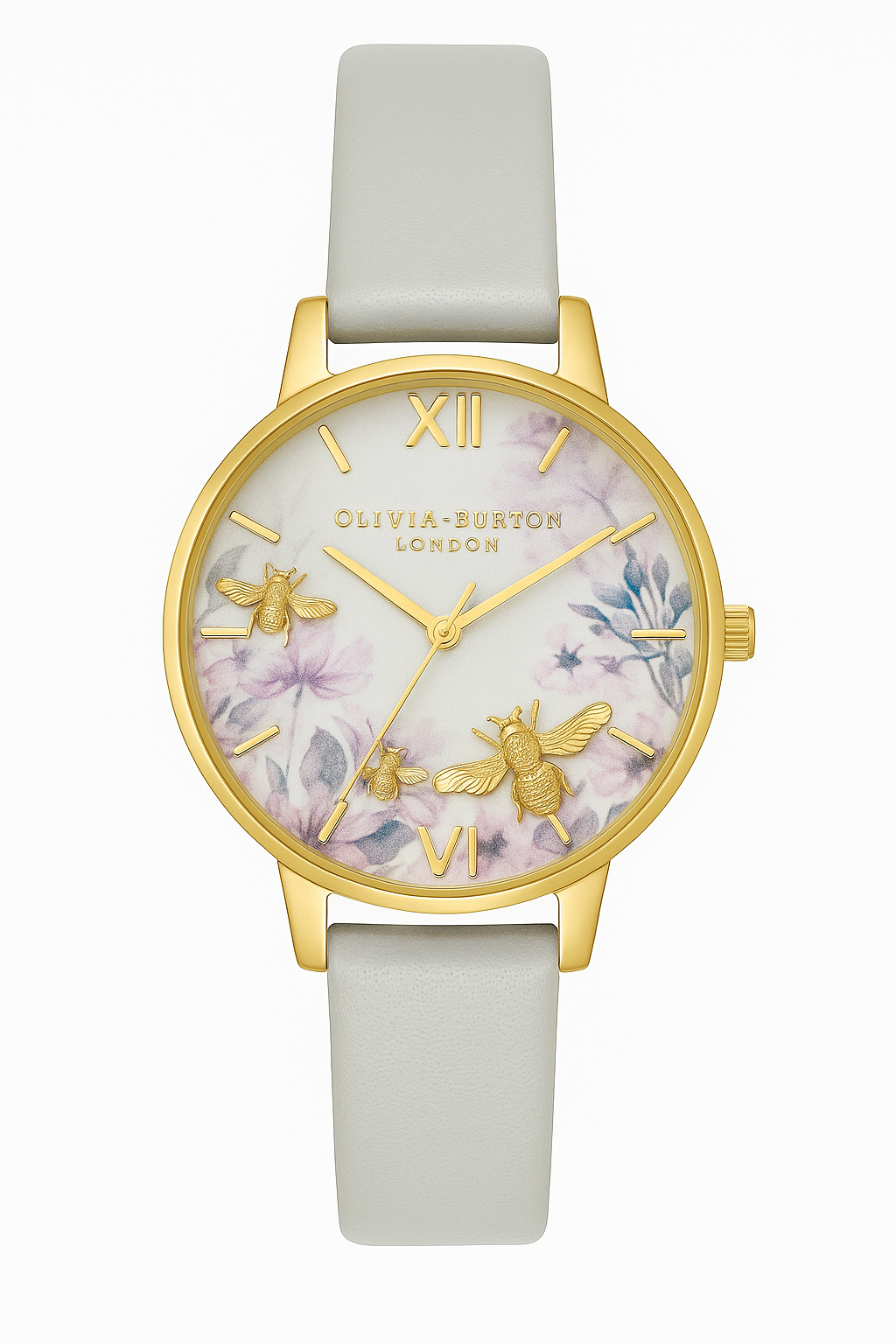 Rose Gold Floral Face Watch - GREENIES