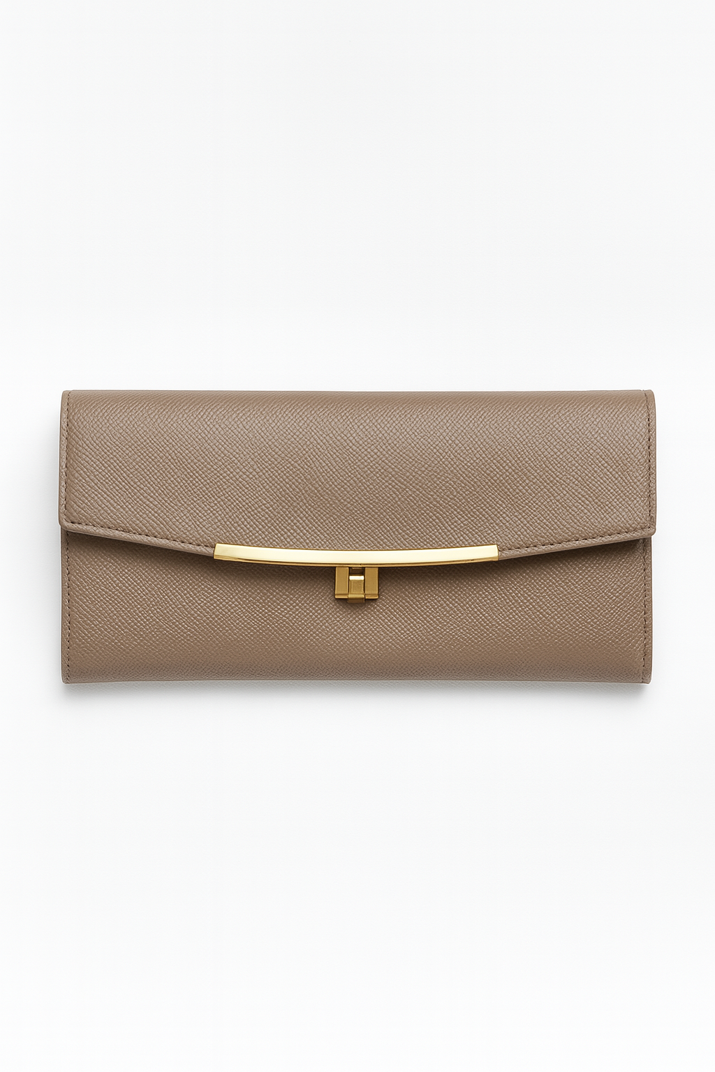 Taupe Textured Gold Bar Wallet - GREENIES