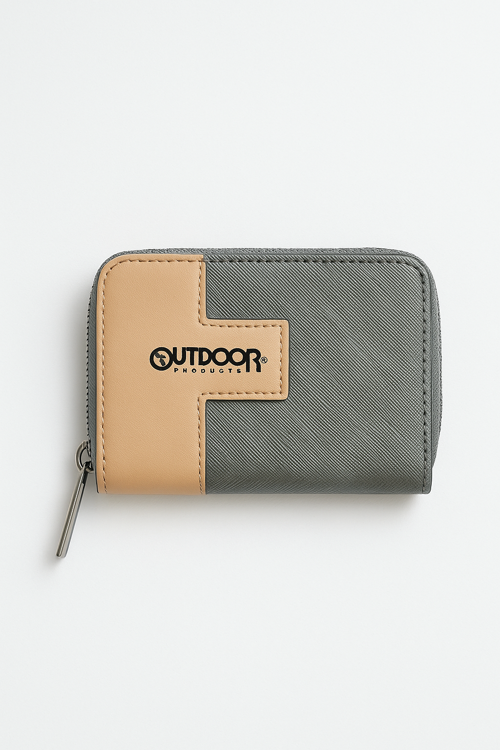 Two-Tone Zipped Canvas Wallet - GREENIES