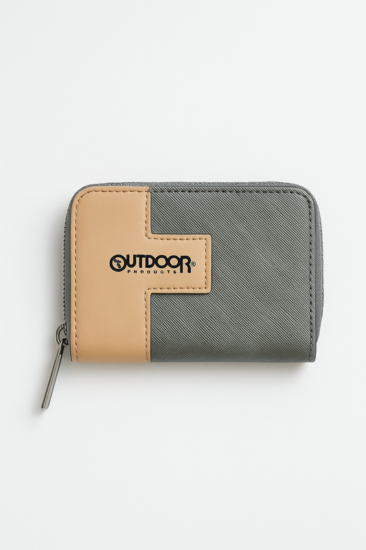 Two-Tone Zipped Canvas Wallet - GREENIES