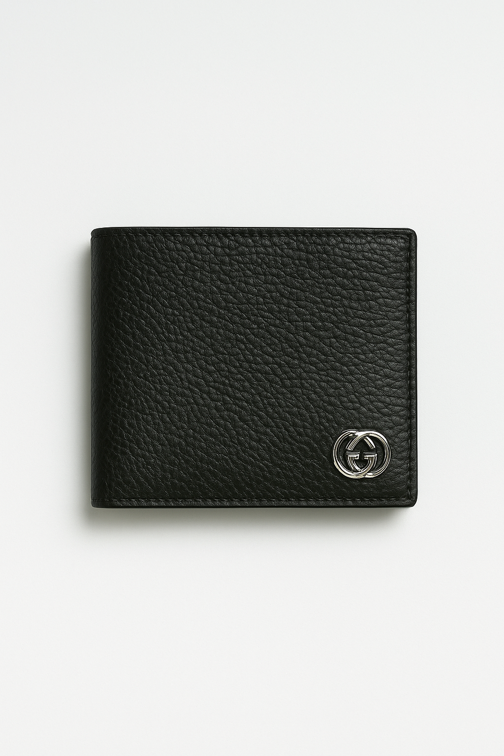 Black Pebbled Leather Bi-Fold Wallet - GREENIES
