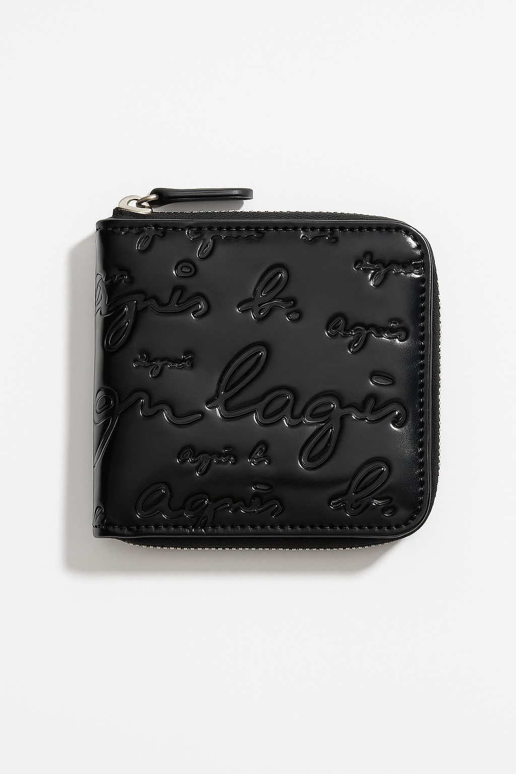 Glossy Embossed Zip-Around Wallet - GREENIES