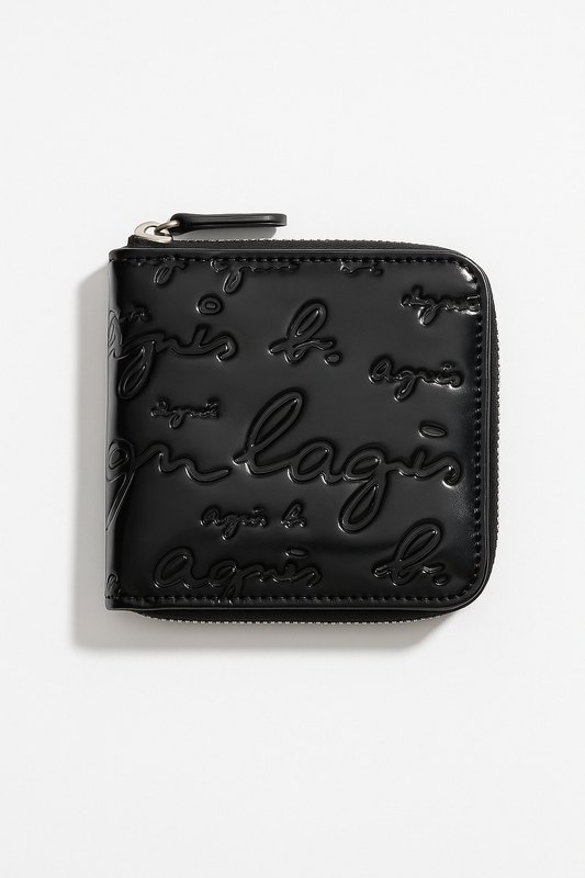 Glossy Embossed Zip-Around Wallet - GREENIES