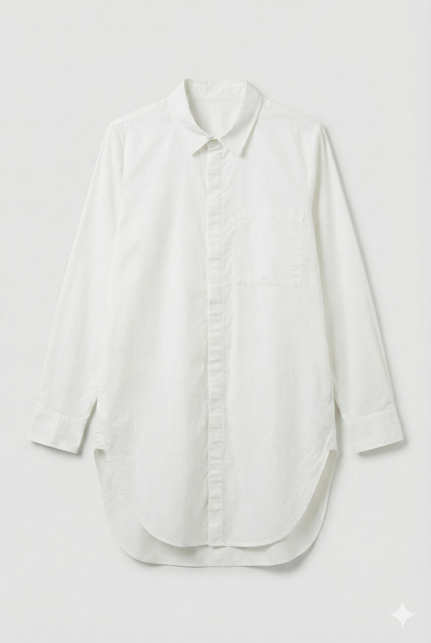 GREENIES initial White Oversized Long Shirt Dress