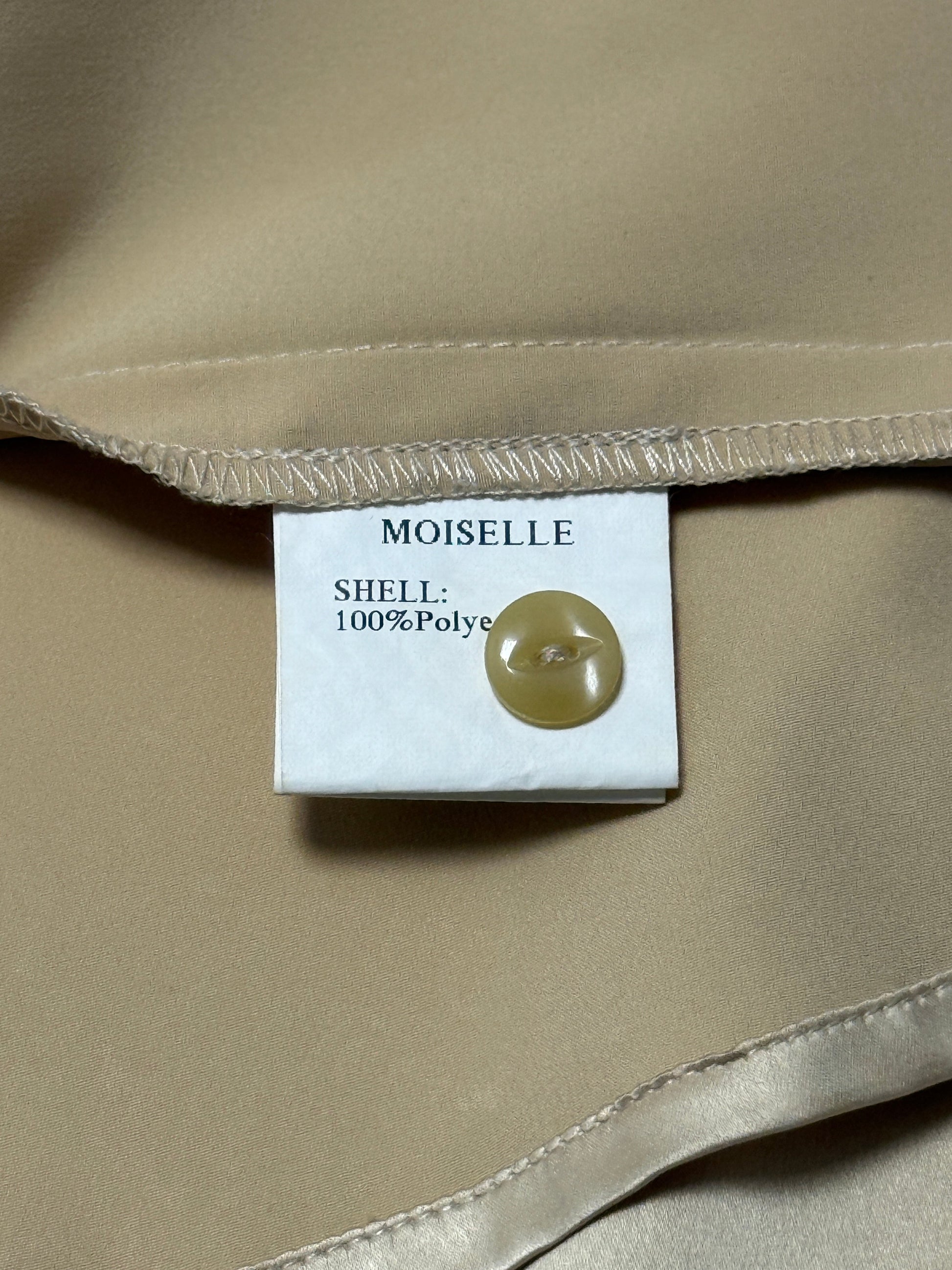 GREENIES Moiselle Gold Satin Pleated Front Shirt