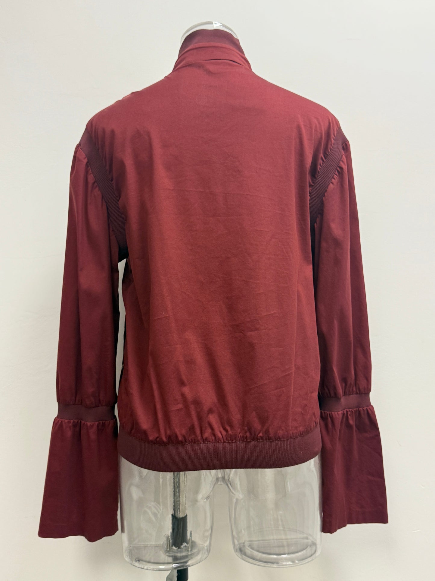 GREENIES Prada Red Zip Jacket with Flared Cuffs