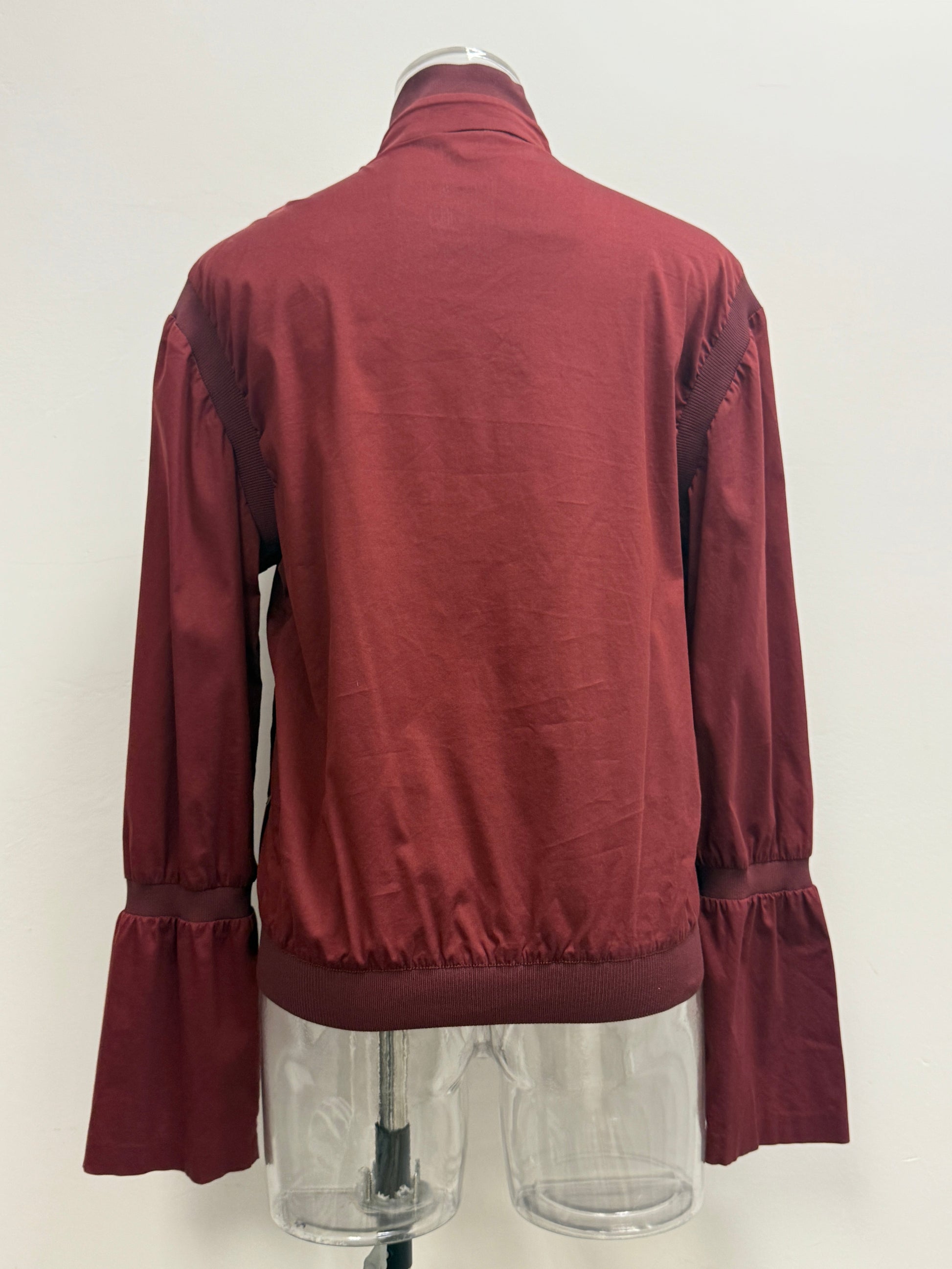 GREENIES Prada Red Zip Jacket with Flared Cuffs