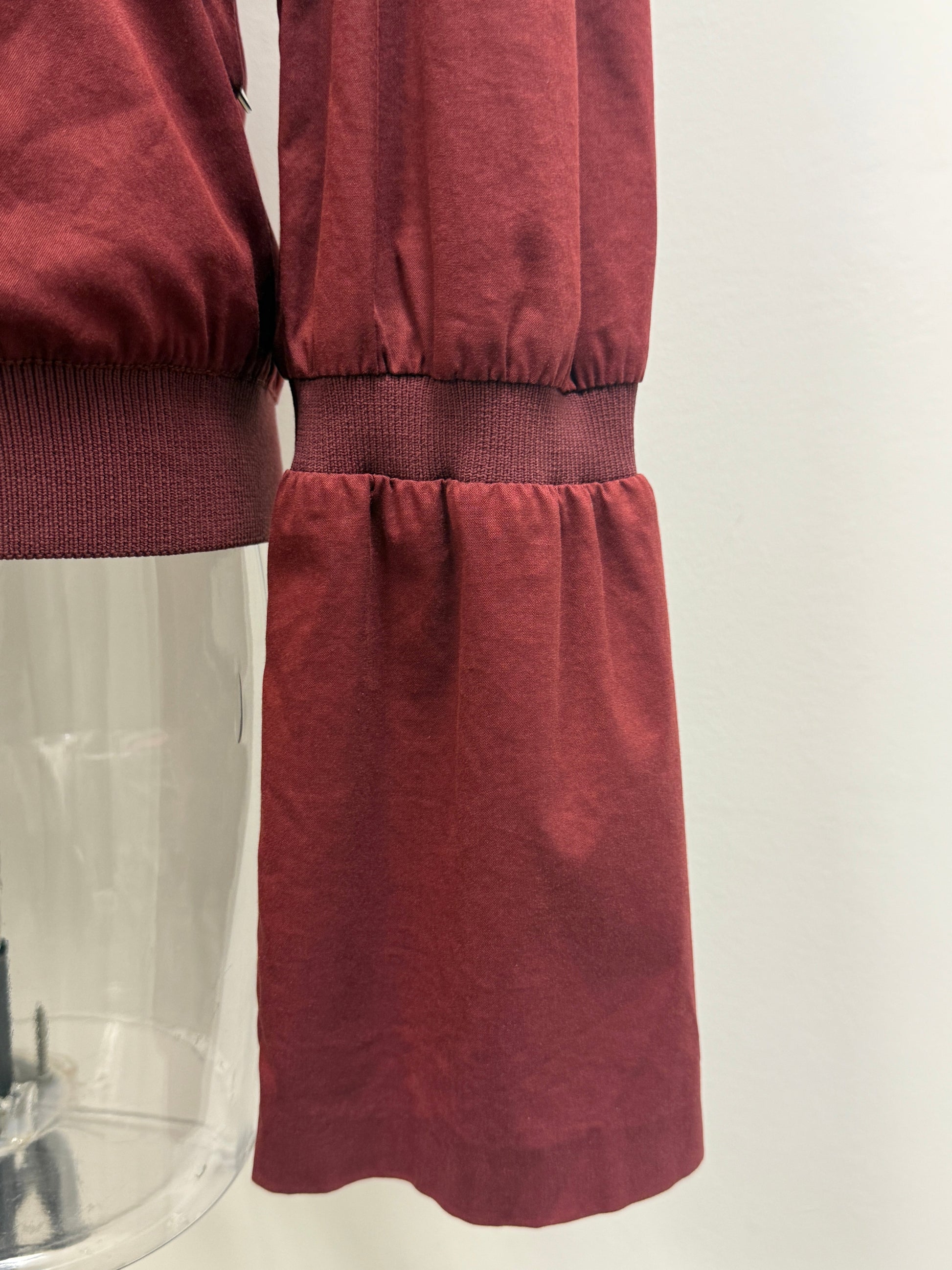 GREENIES Prada Red Zip Jacket with Flared Cuffs