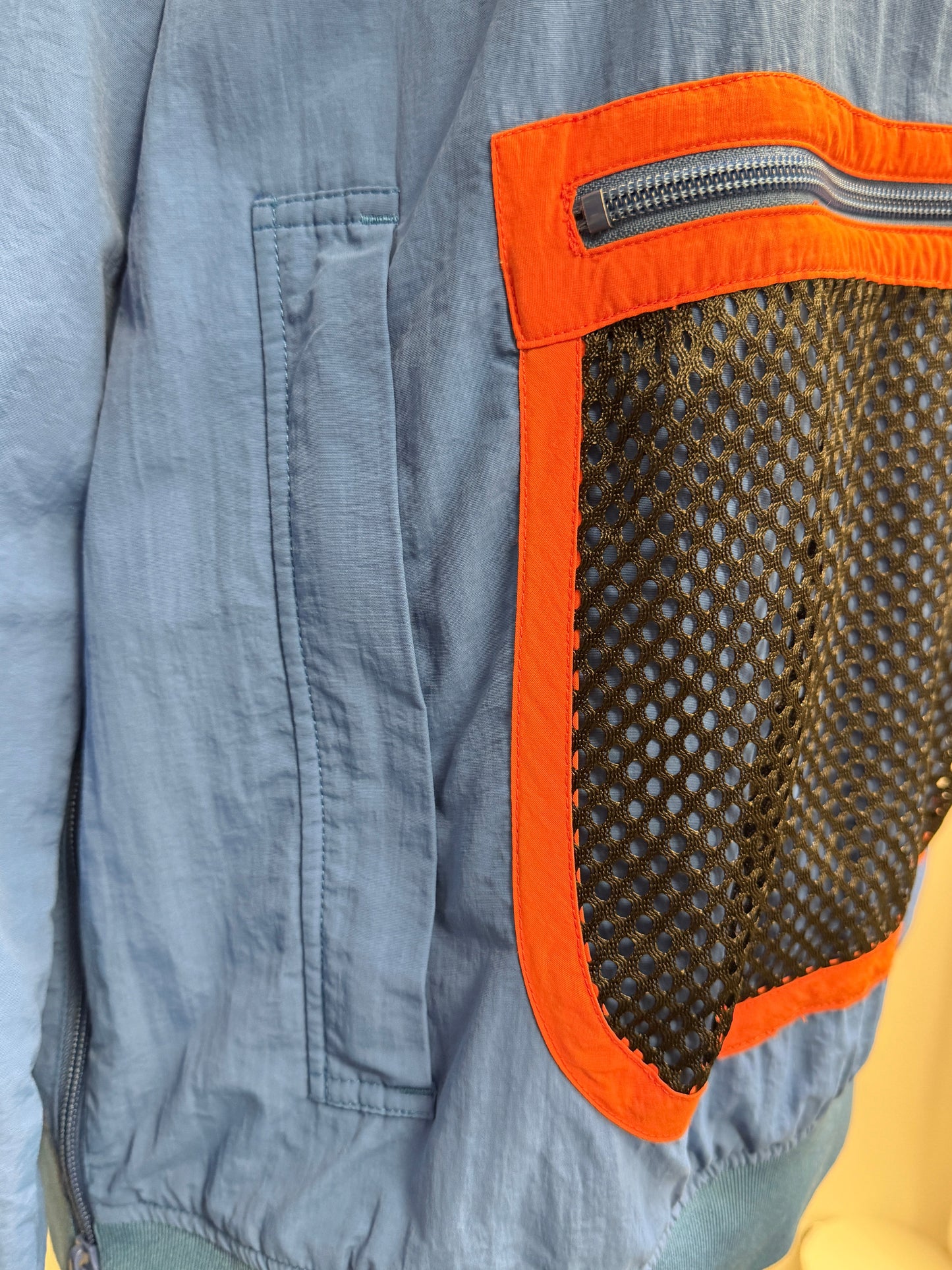 GREENIES Supreme Blue Hooded Anorak Mesh Pocket