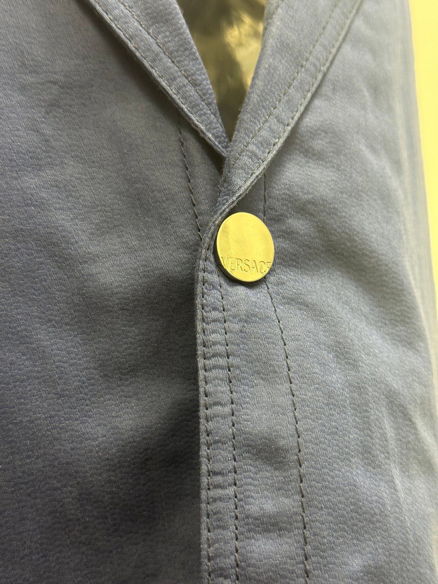 GREENIES Gianni Versace Blue Tailored Single-Button Blazer