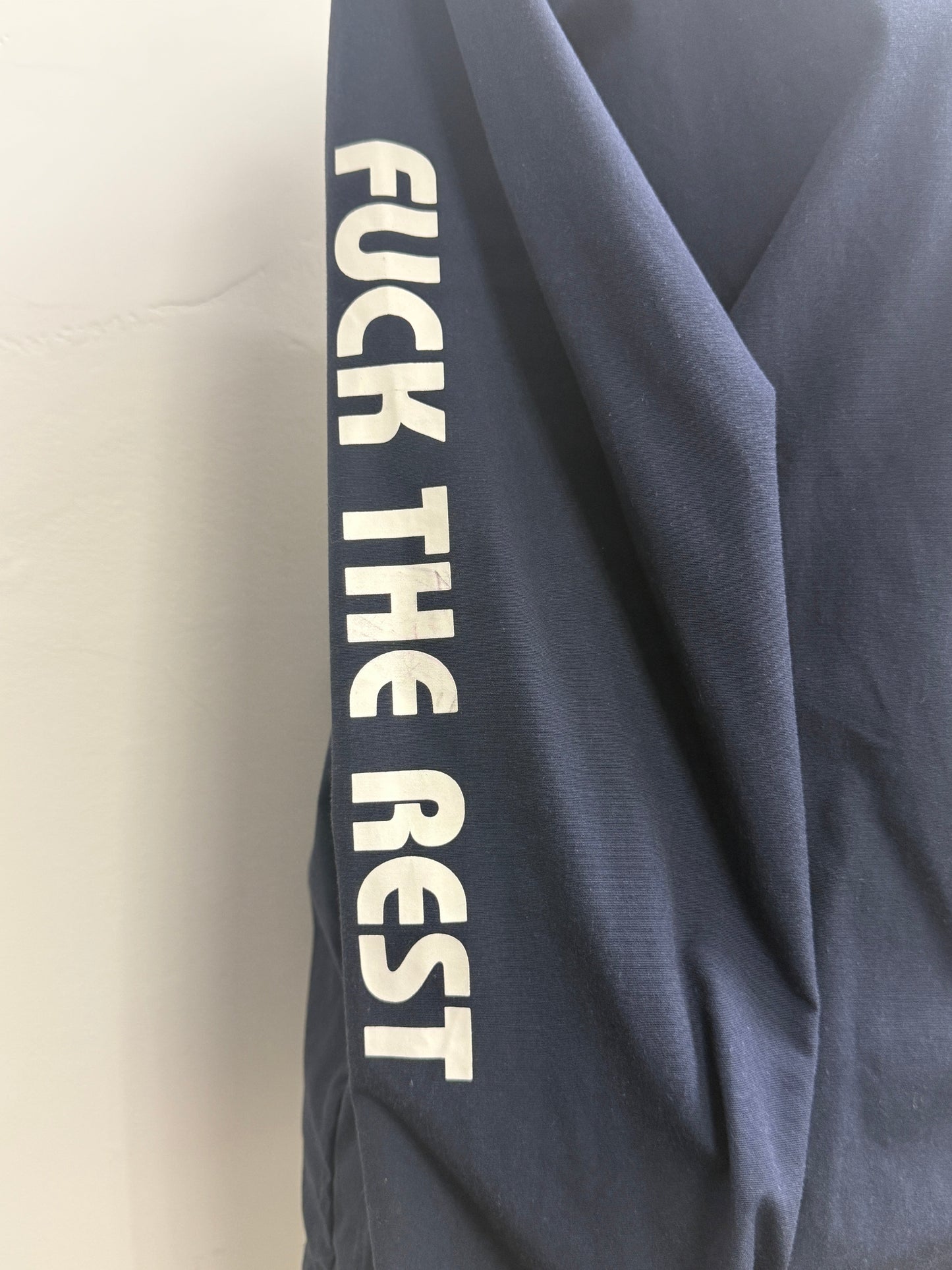 GREENIES Supreme Navy Zip-Up Graphic Work Jacket