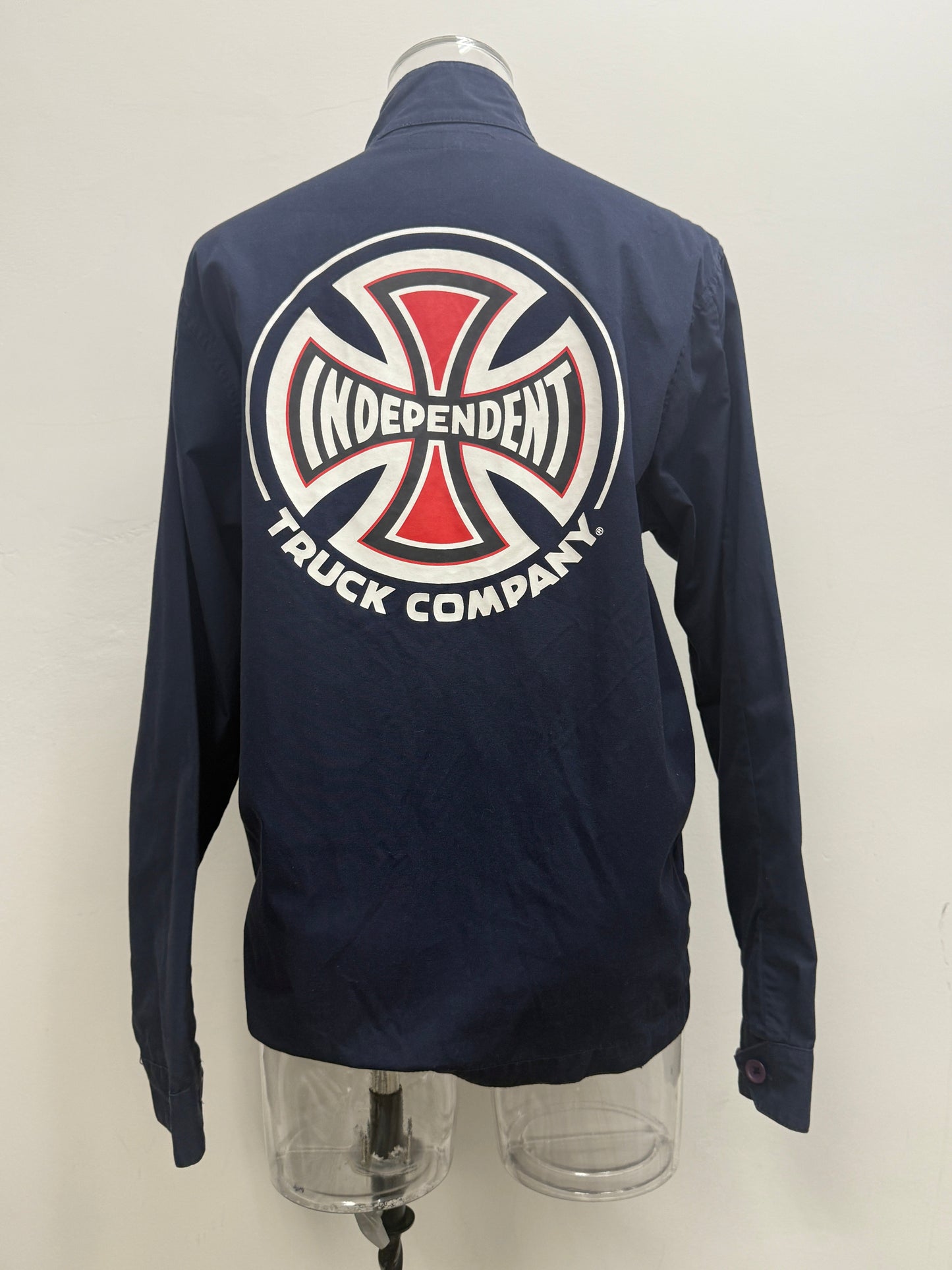 GREENIES Supreme Navy Zip-Up Graphic Work Jacket