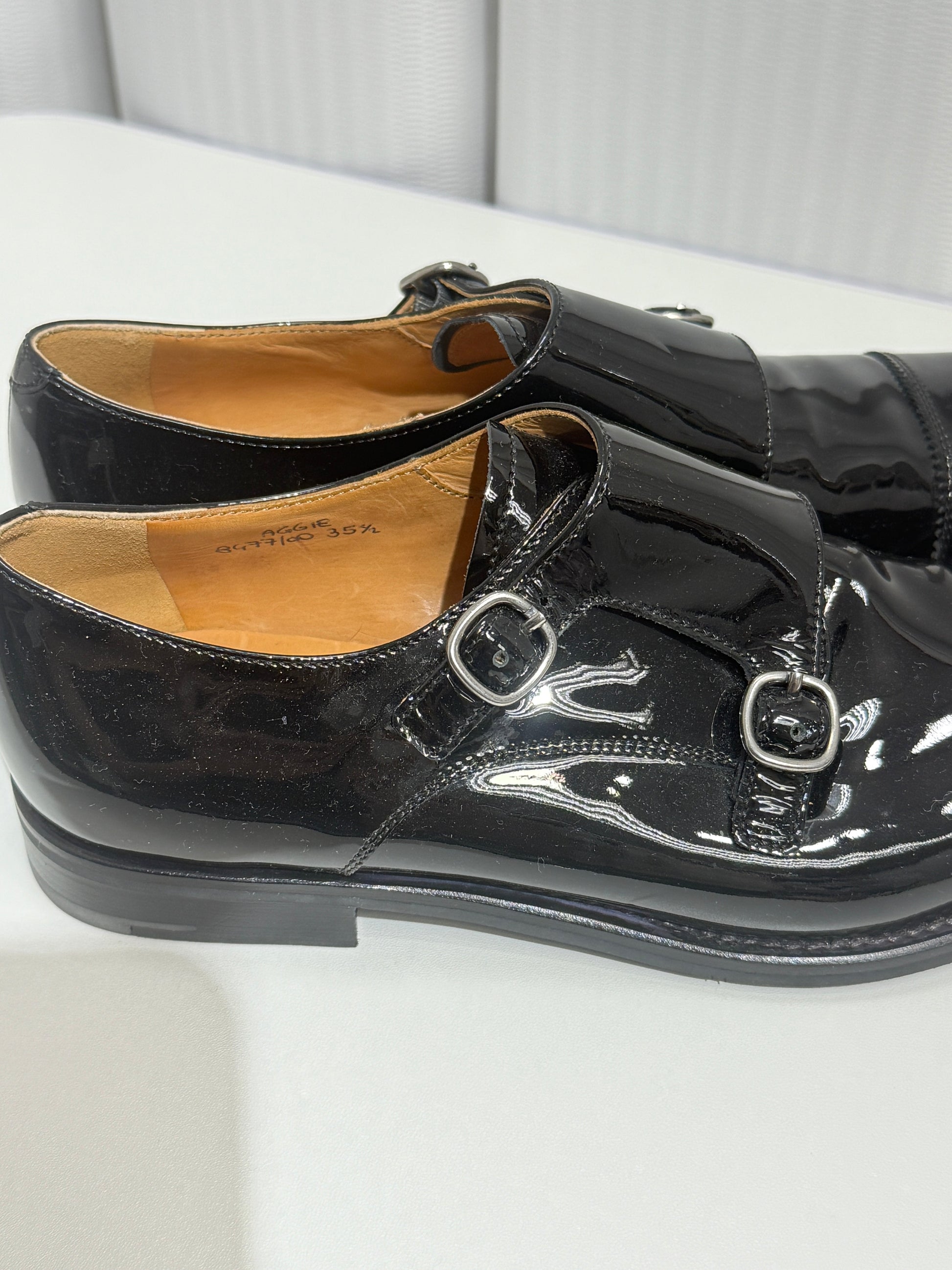 Glossy Double Monk Strap Shoes - GREENIES