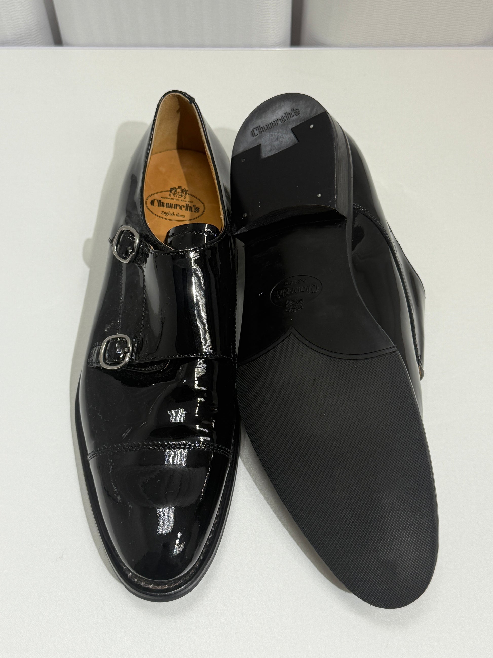 Glossy Double Monk Strap Shoes - GREENIES