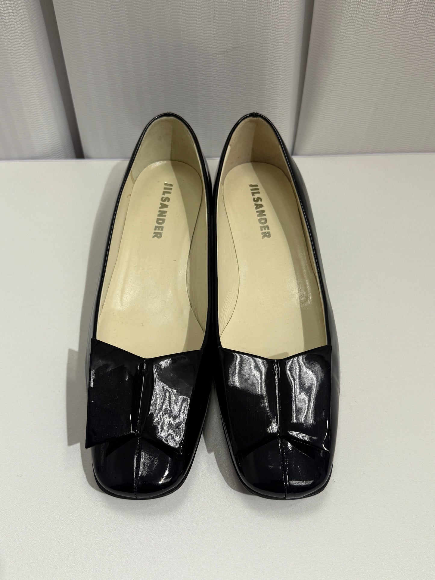Black Patent Flats with Bow - GREENIES