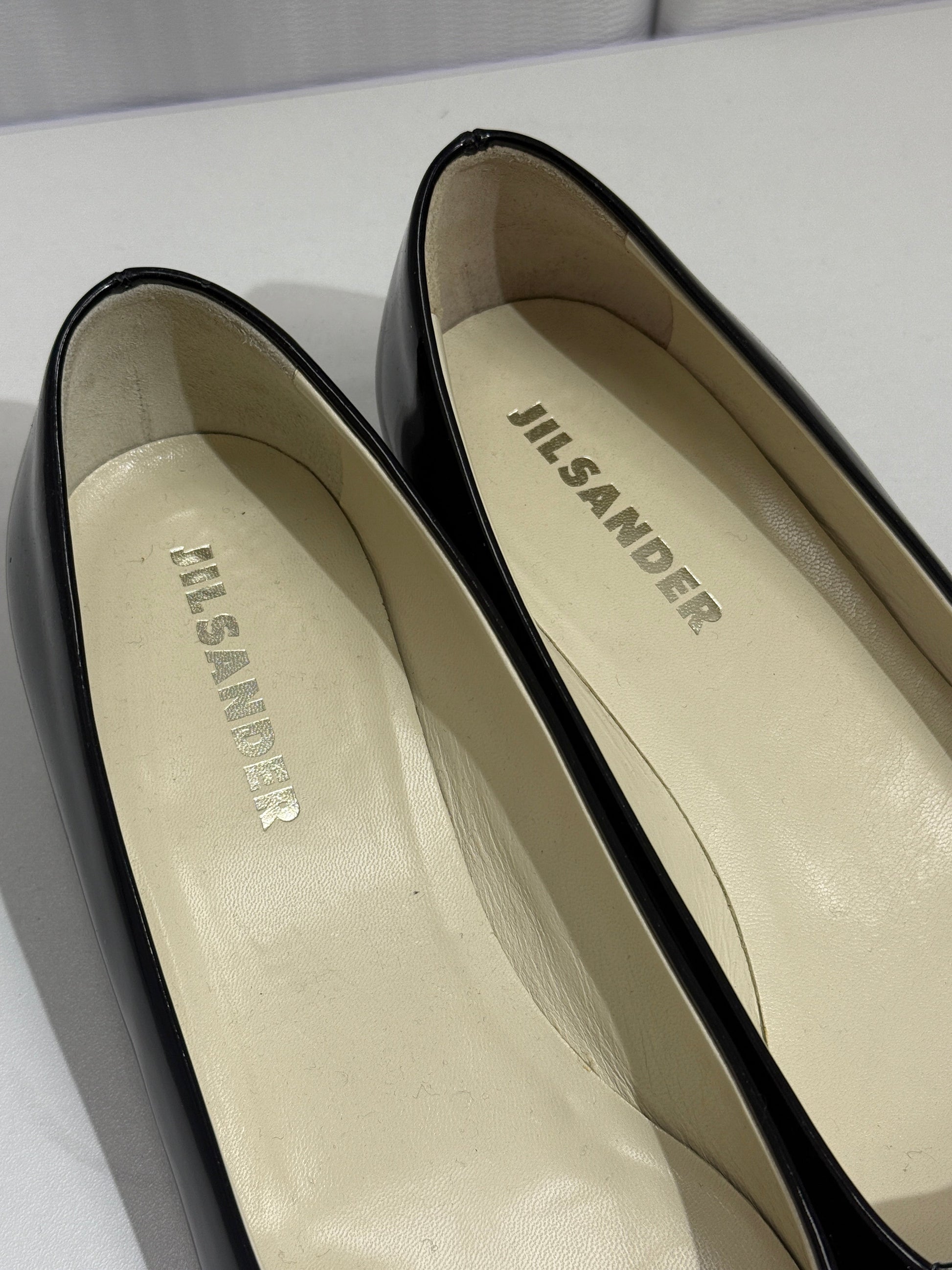 Black Patent Flats with Bow - GREENIES