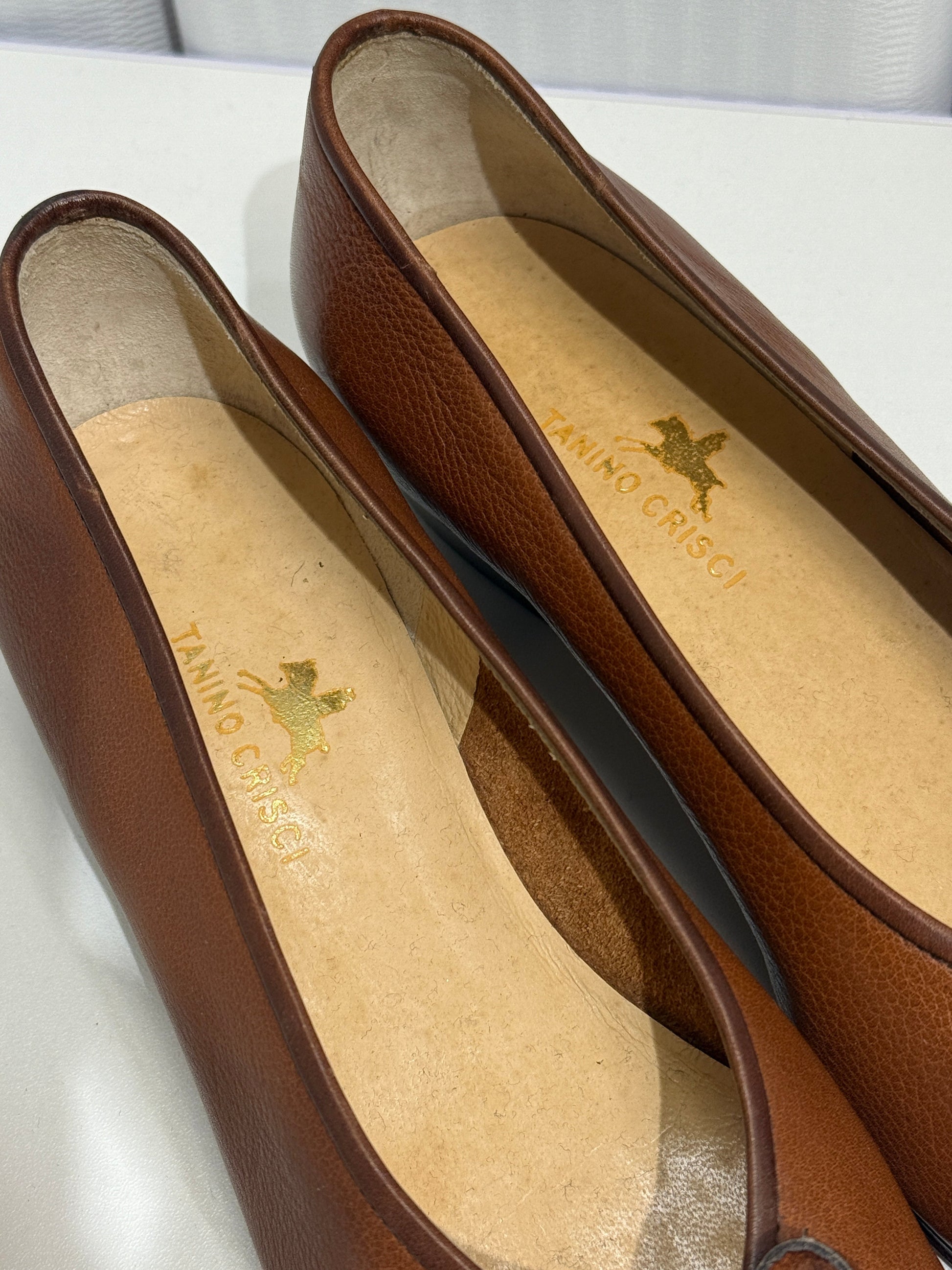 Brown Leather Bow-Tie Flats - GREENIES