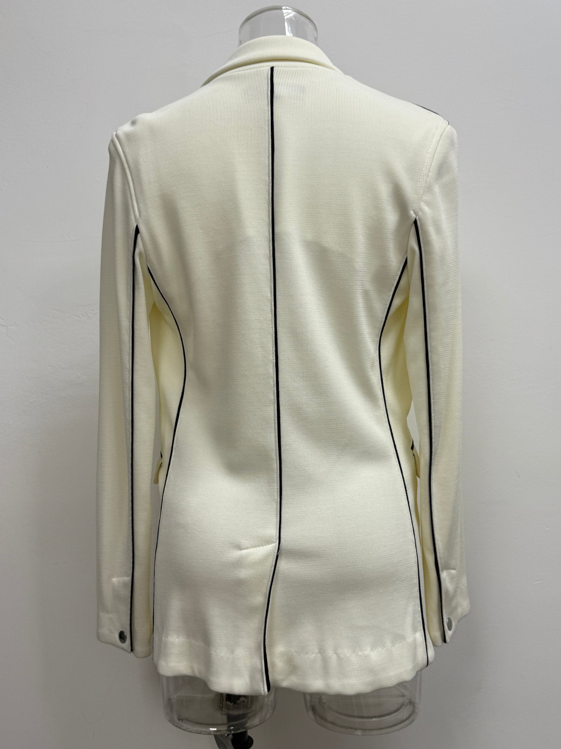 GREENIES rag & bone White Contrast-Trim Blazer