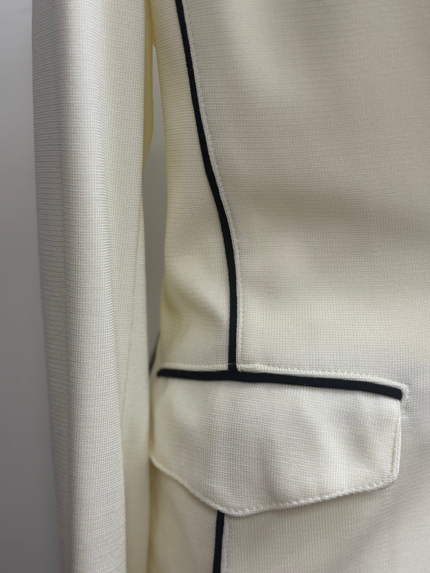 GREENIES rag & bone White Contrast-Trim Blazer