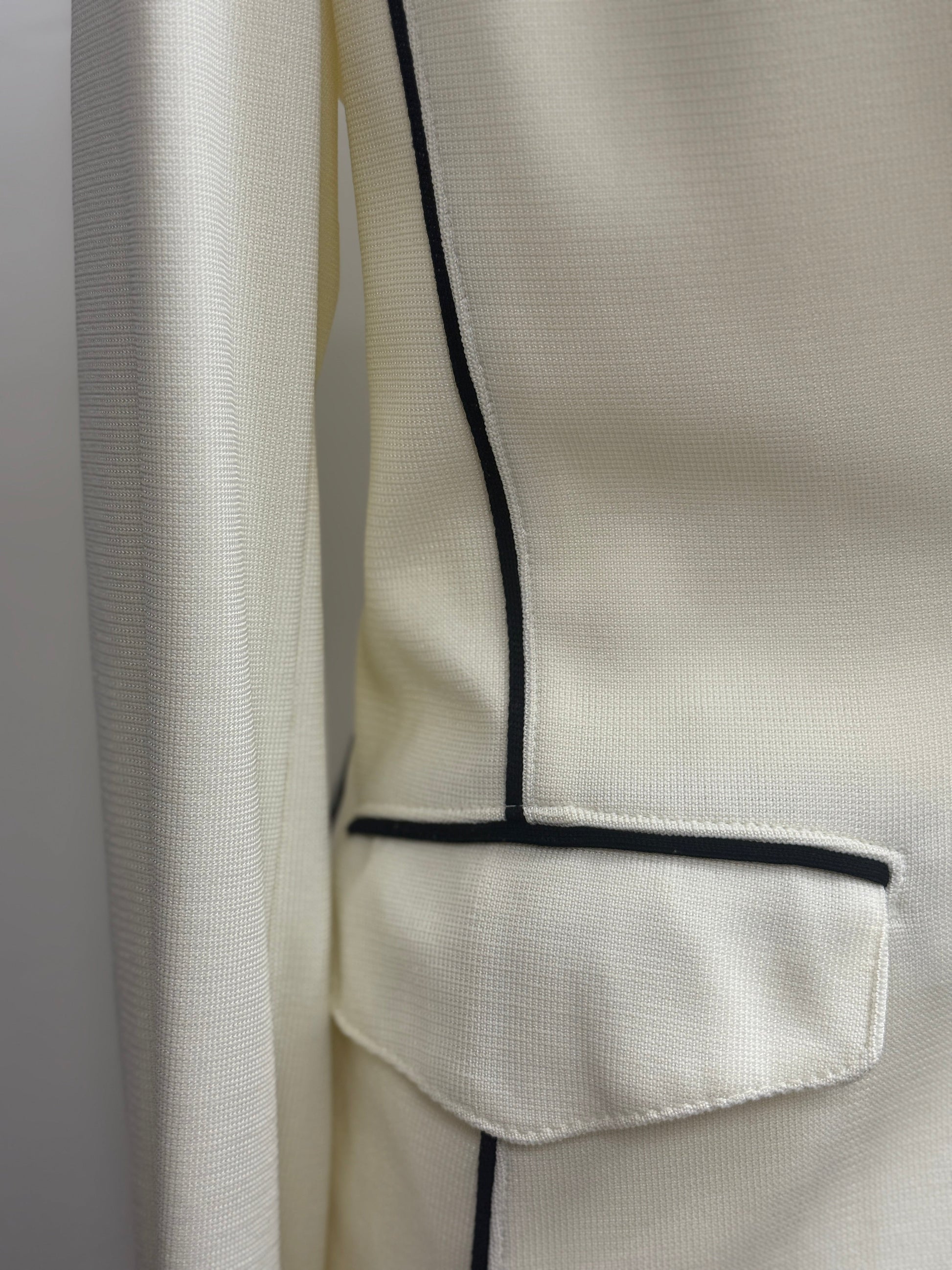 GREENIES rag & bone White Contrast-Trim Blazer