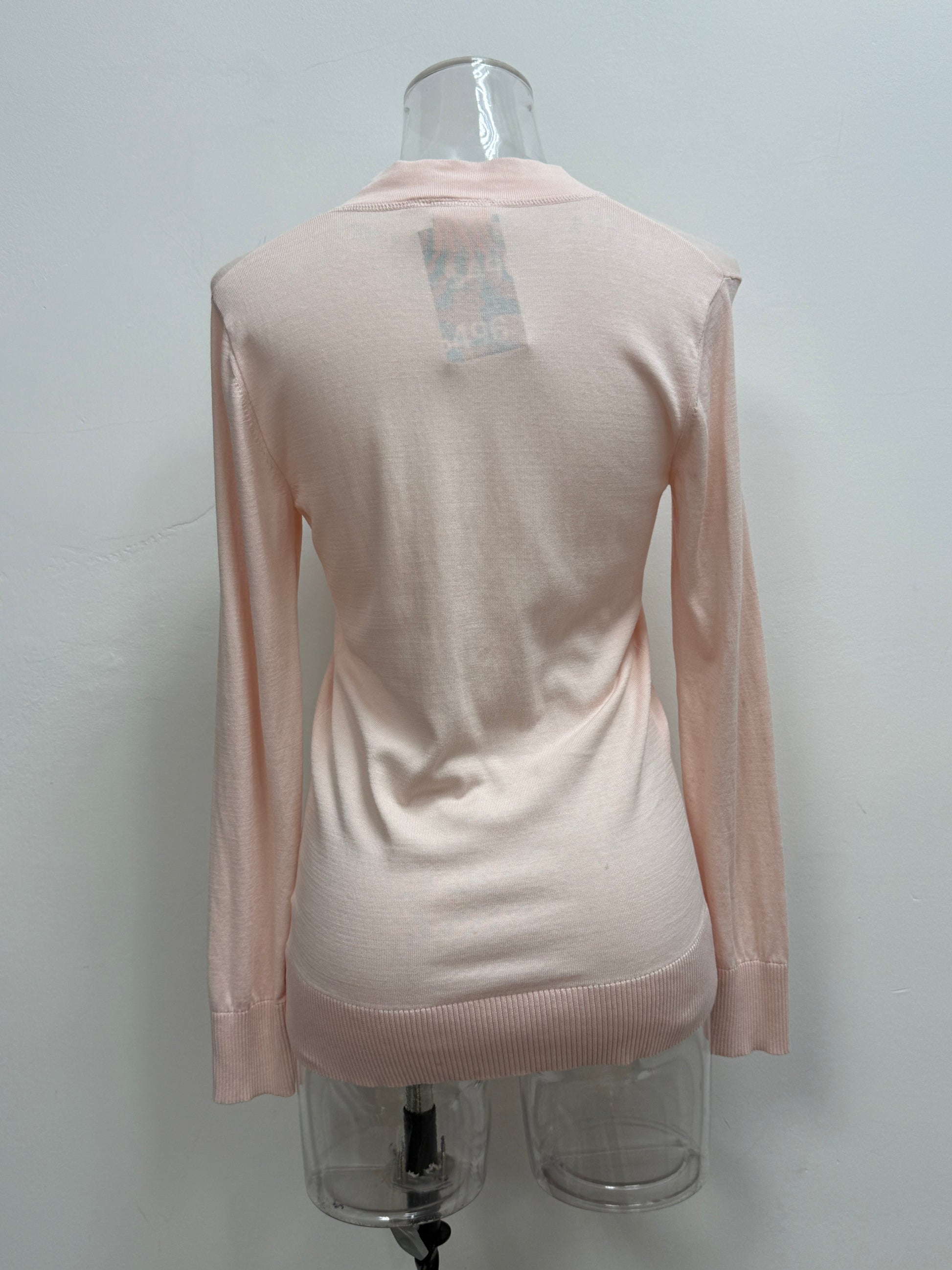 GREENIES Tory Burch Light Pink Gold-Button Cardigan