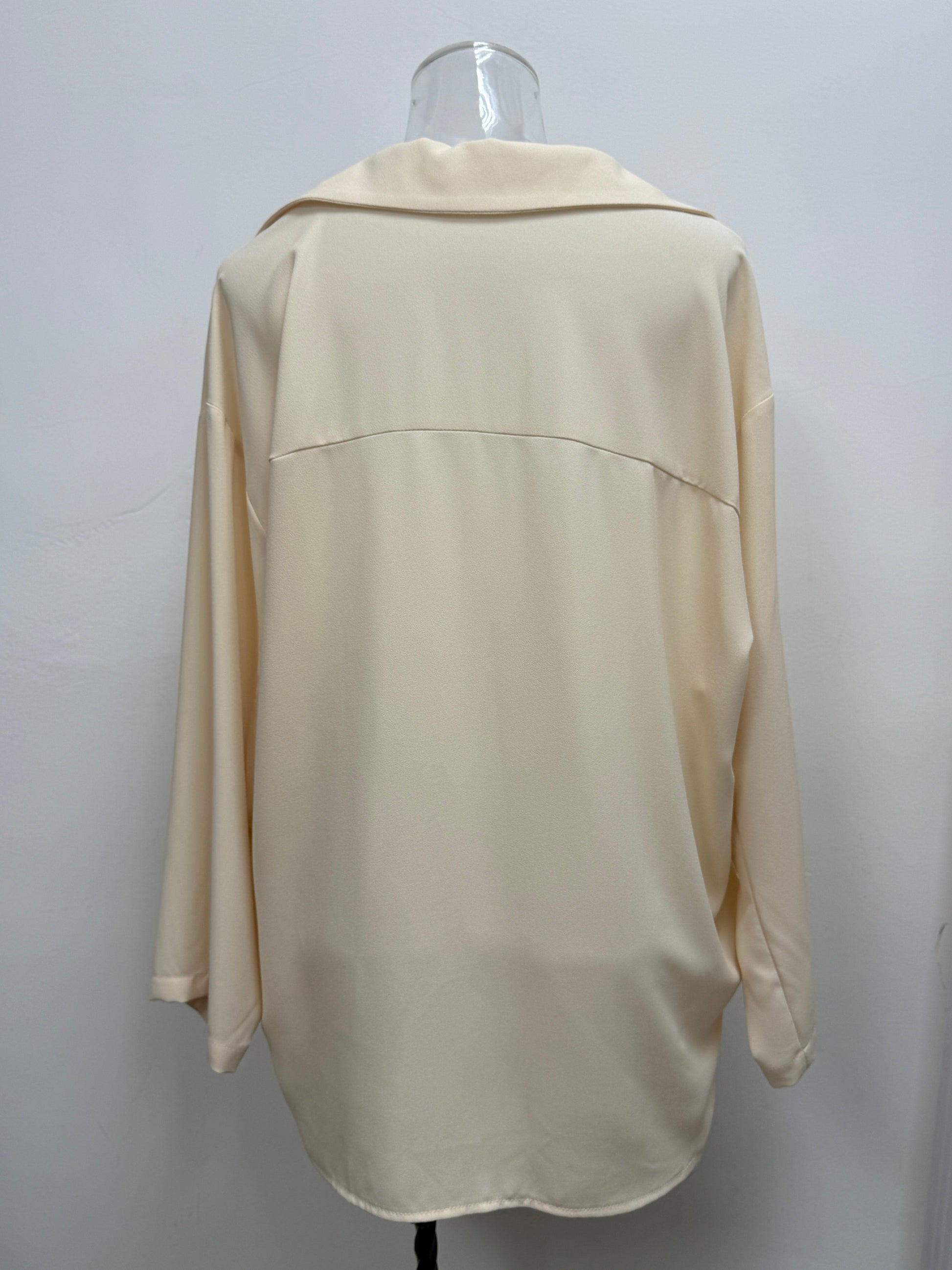 GREENIES MUSE&YAMI Beige Relaxed One-Button Blazer