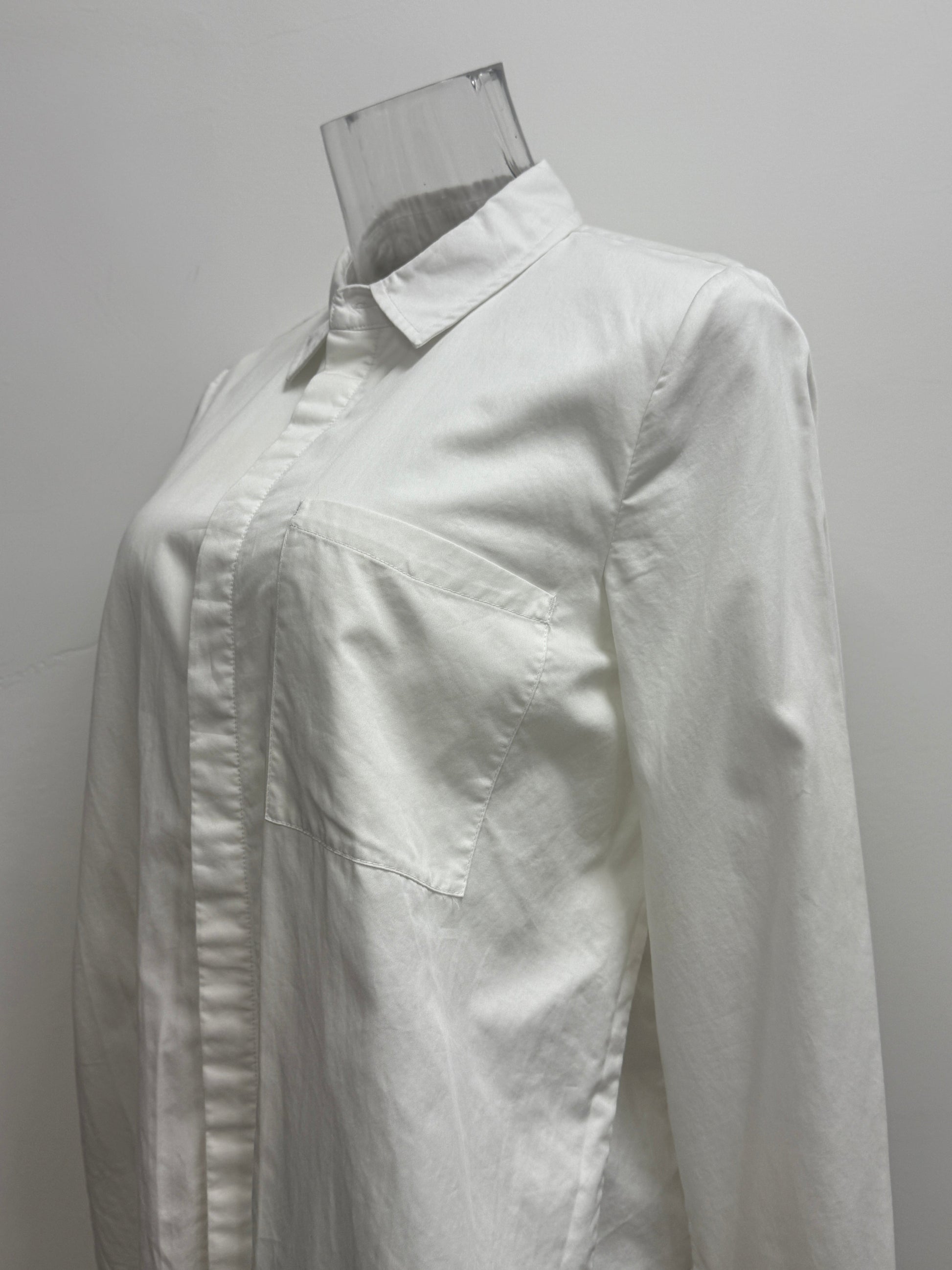 GREENIES initial White Oversized Long Shirt Dress