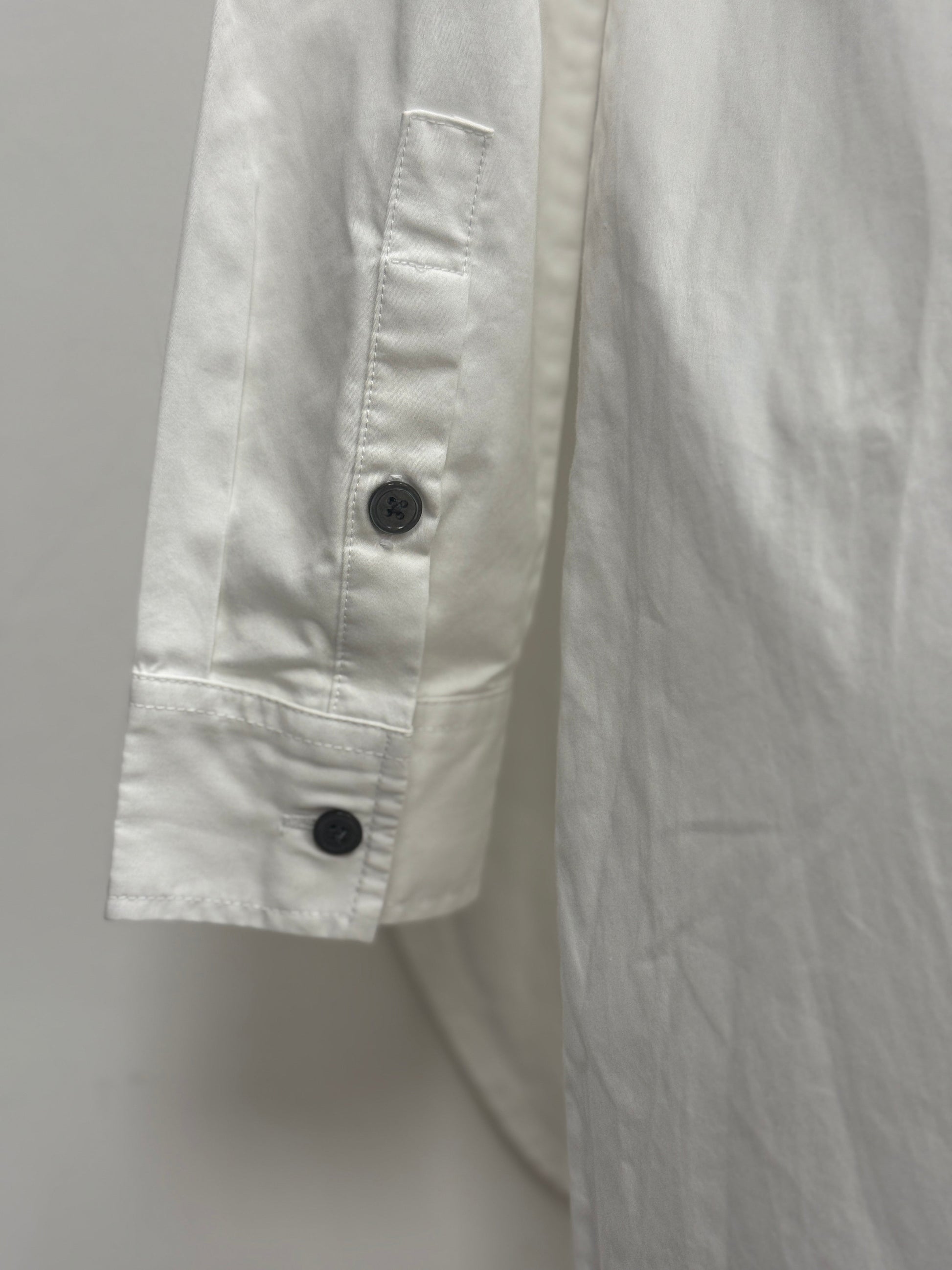 GREENIES initial White Oversized Long Shirt Dress