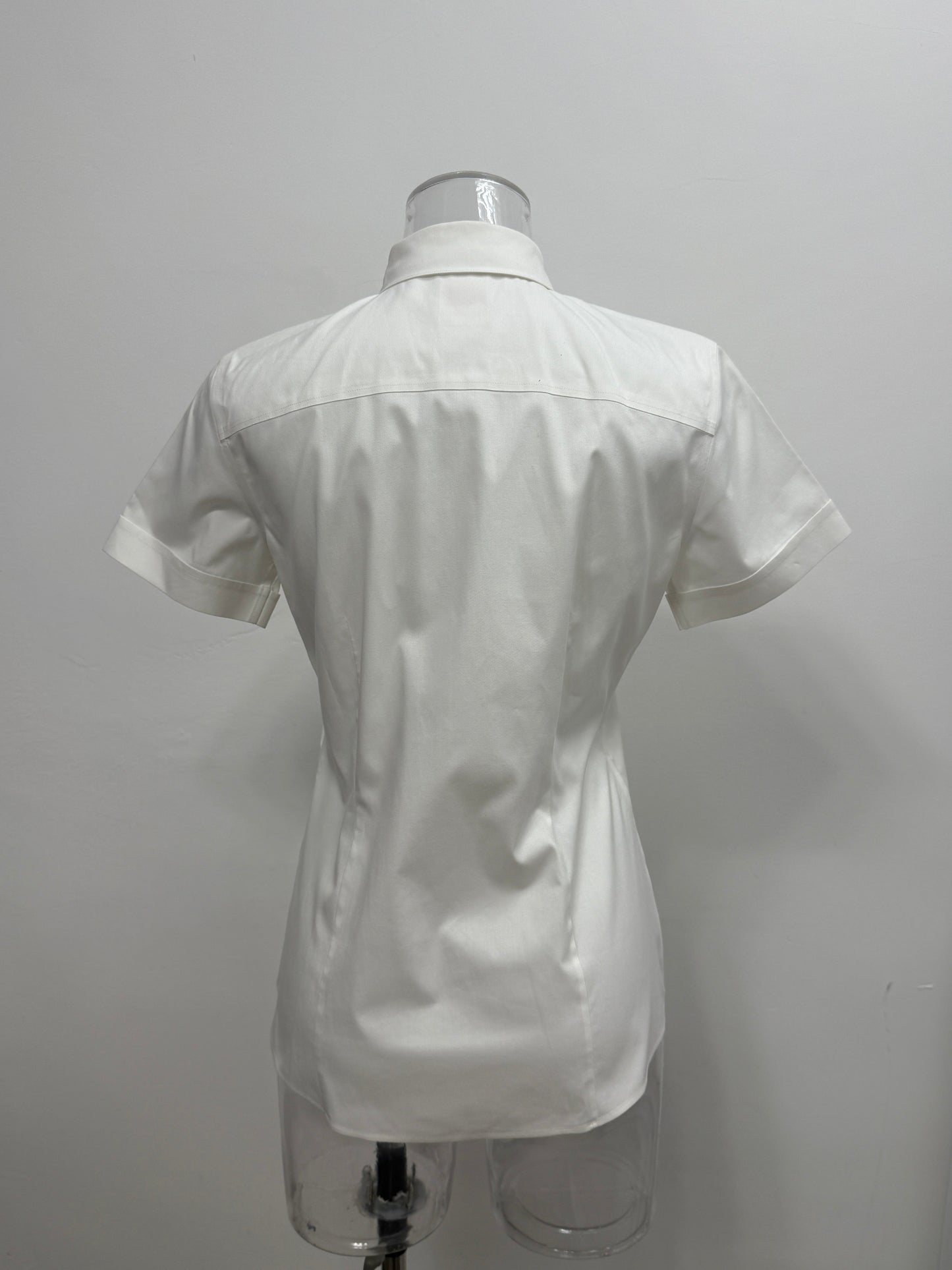 White Short Sleeve Fitted Shirt - GREENIES