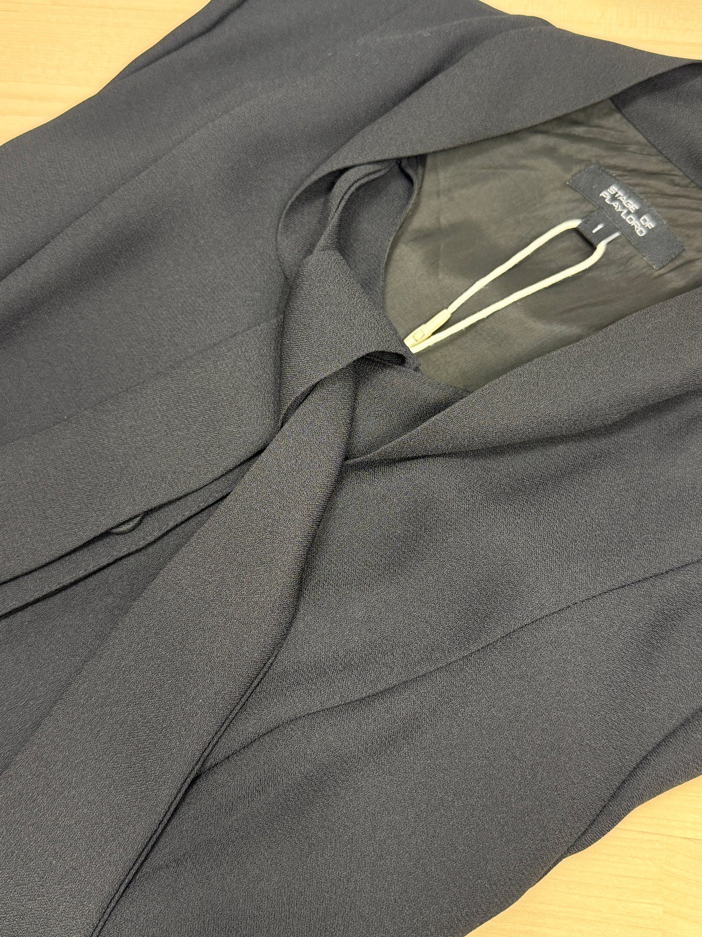 Black Long Sleeve Tie-Neck Dress - GREENIES