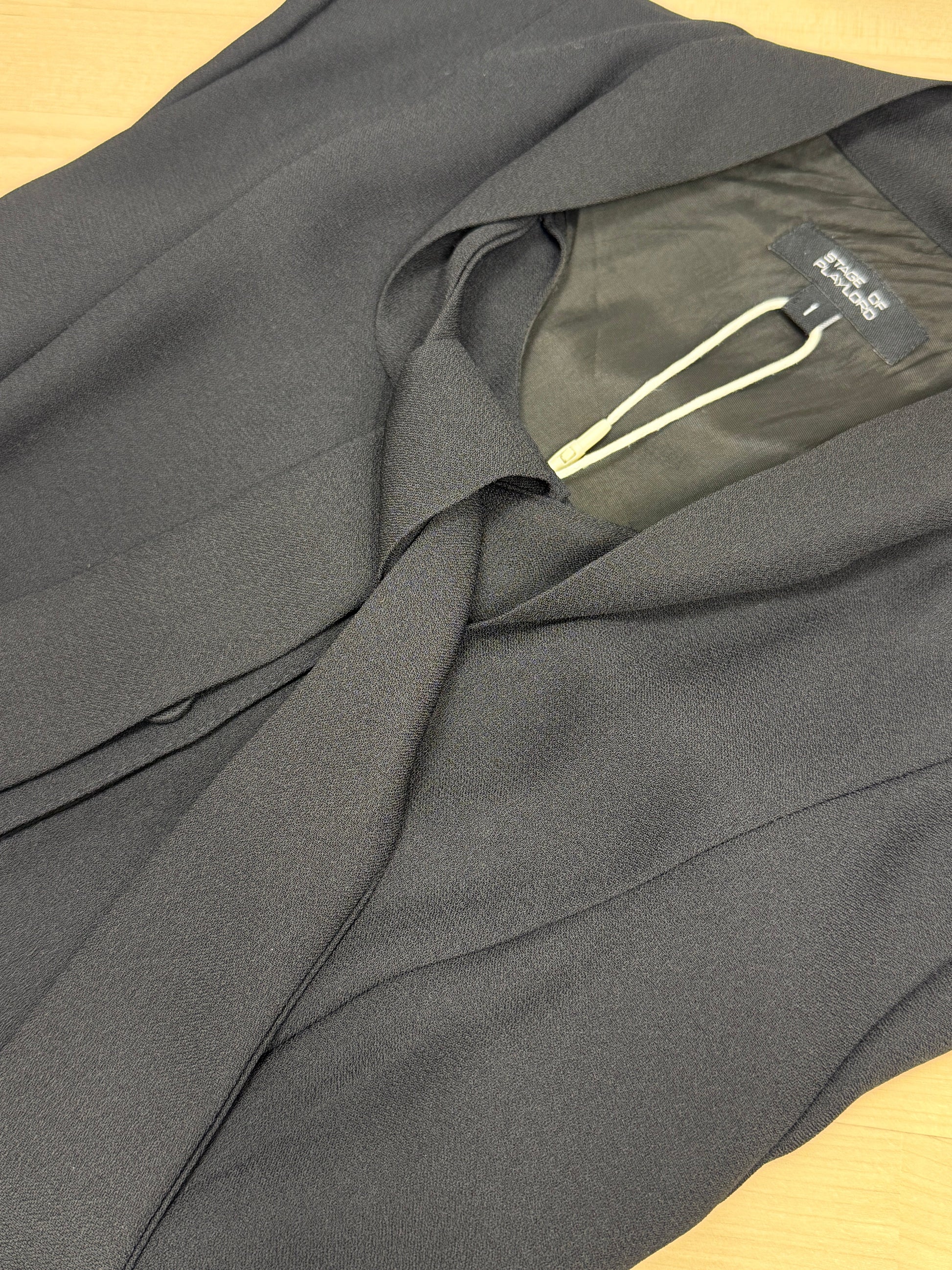 Black Long Sleeve Tie-Neck Dress - GREENIES